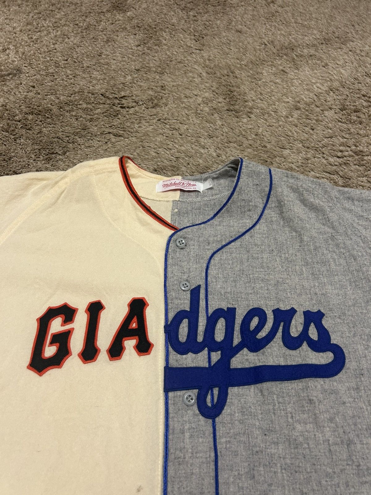 Mitchell & Ness Dodgers/Giants Mitchell & Ness - Cream & Gray XL Size US XL / EU 56 / 4 - 3 Thumbnail