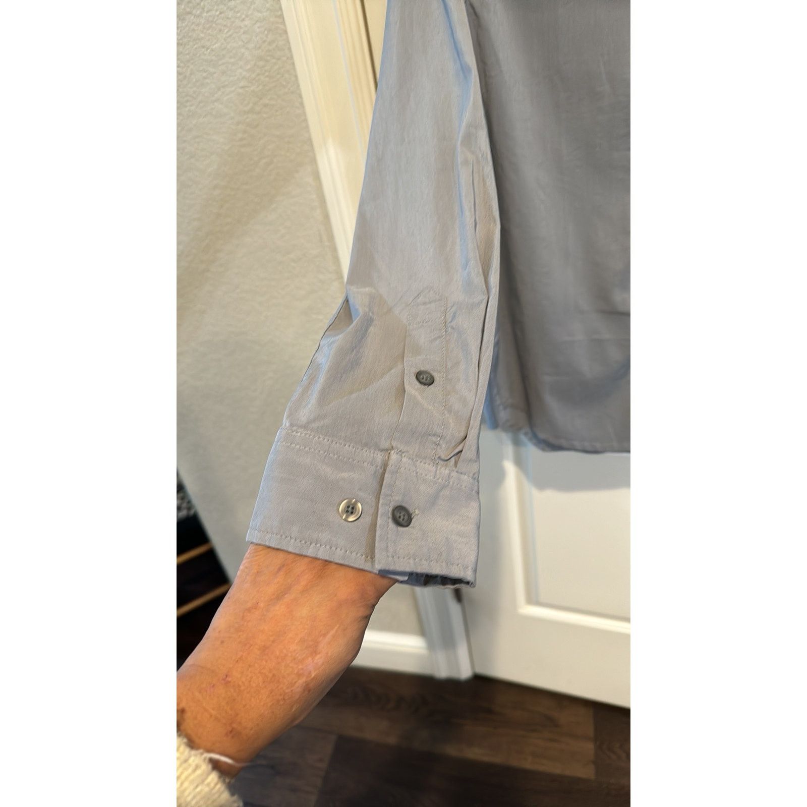 Prana Prana sz xl Gray Long Sleeve Tencel Blend Button Up Shirt Size US XL / EU 56 / 4 - 5 Thumbnail