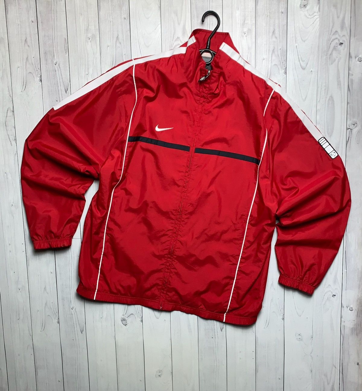 Vintage Nike track jacket size L red logo rare