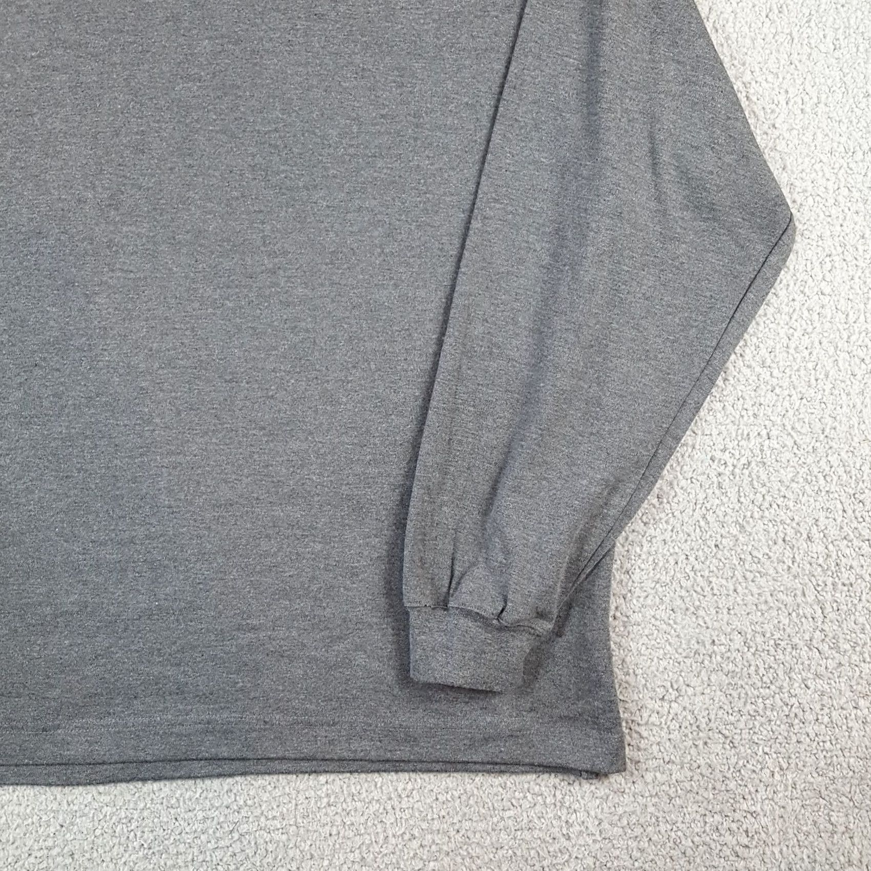 Vintage VINTAGE Glen Echo Gray Long Sleeve Mock Neck Men's Size L Dress Shirt T Shirt Heather Size 42R - 4 Thumbnail