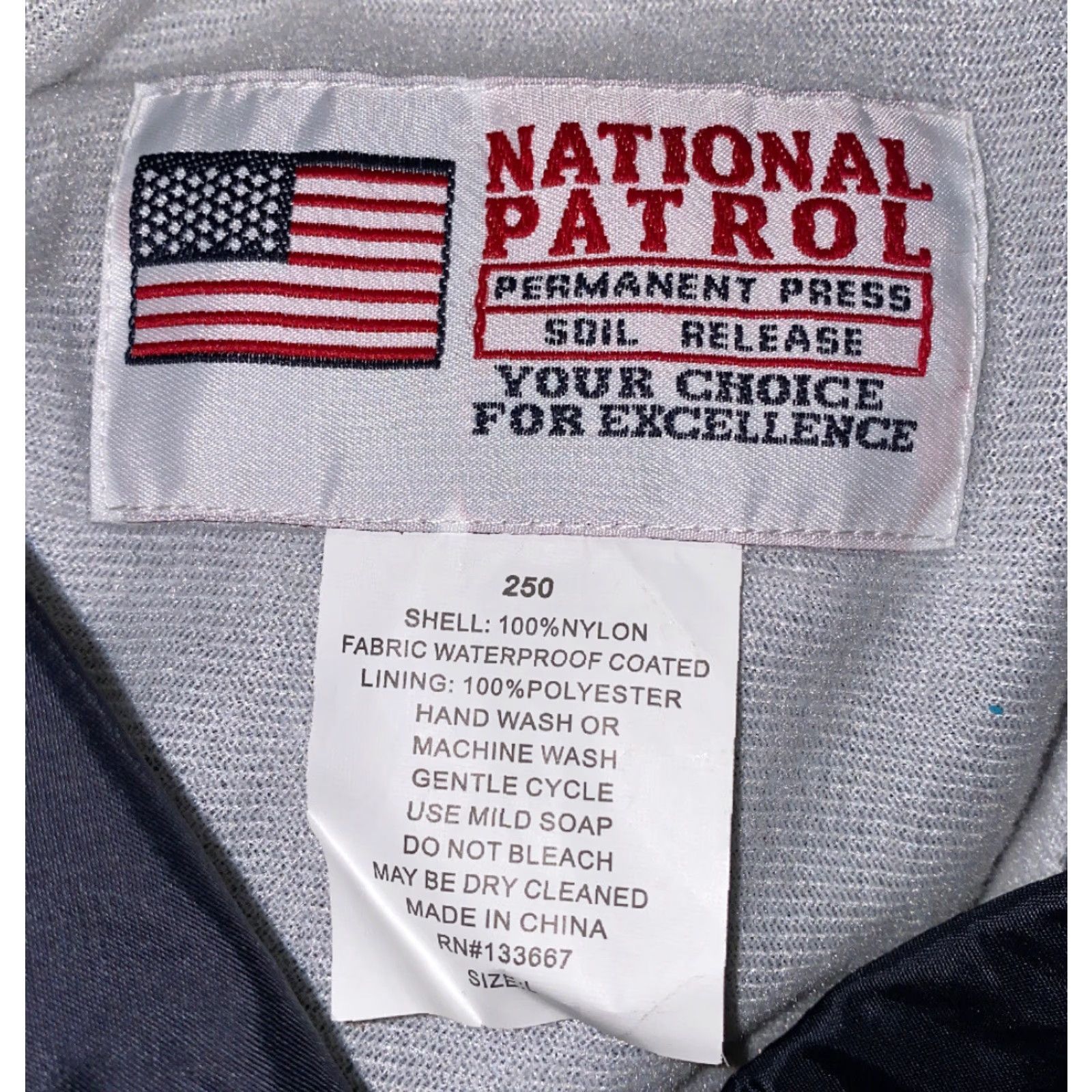 Vintage National Patrol Jacket Mens L Navy Blue Nylon Snap Button Coat Size US L / EU 52-54 / 3 - 6 Thumbnail