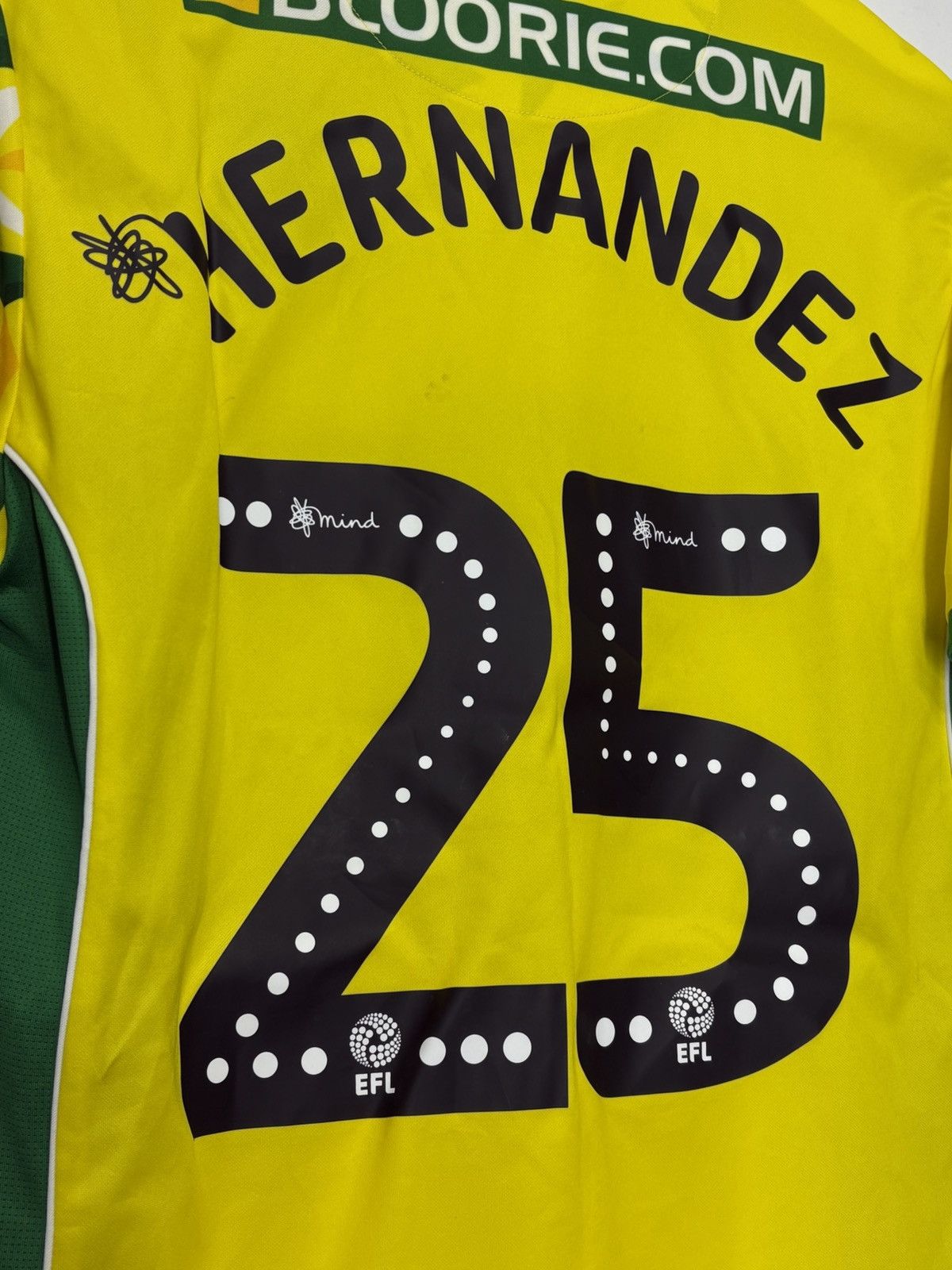 Other #25 Hernandez Norwich City Match Worn Player Issue Jersey Size US L / EU 52-54 / 3 - 14 Thumbnail