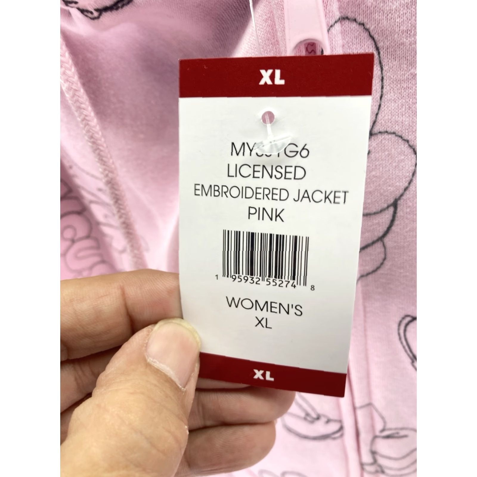 Disney Disney Mickey Mouse Hoodie Sweatshirt Women Size XL Pink AOP Full Zip Fleece NWT Size XL / US 12-14 / IT 48-50 - 5 Thumbnail