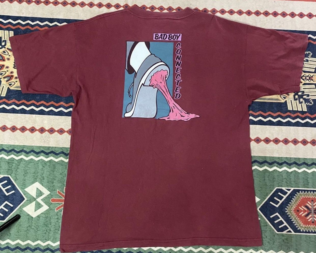 Rap Tees SUPER RARE🔥🔥🔥 BAD BOY CONNECTED VINTAGE 90s STEP GUMMY PRINT Size US XL / EU 56 / 4 - 1 Thumbnail