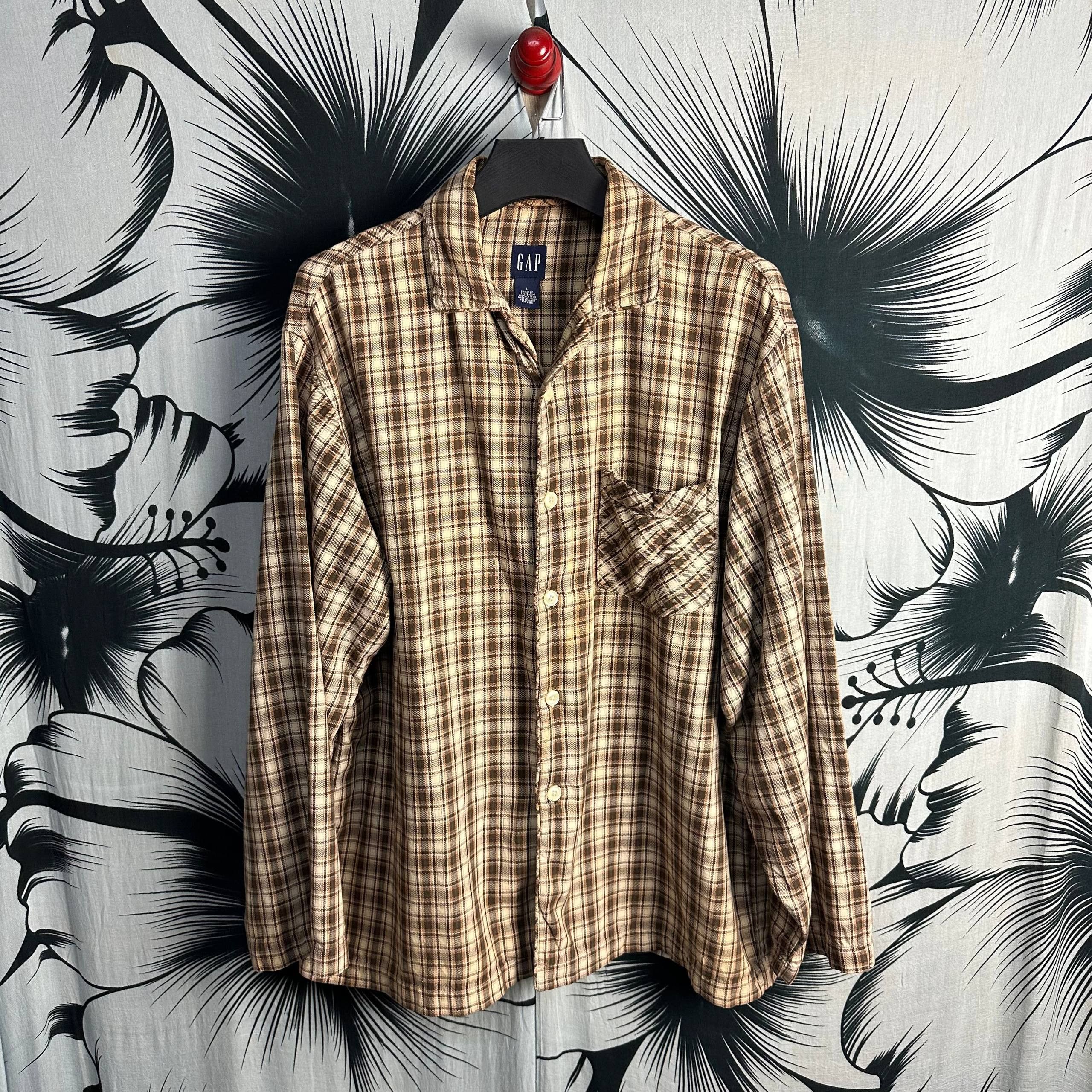 Gap Vintage Gap Plaid Check Relaxed Loose Fit Shirt Size US XL / EU 56 / 4 - 1 Thumbnail