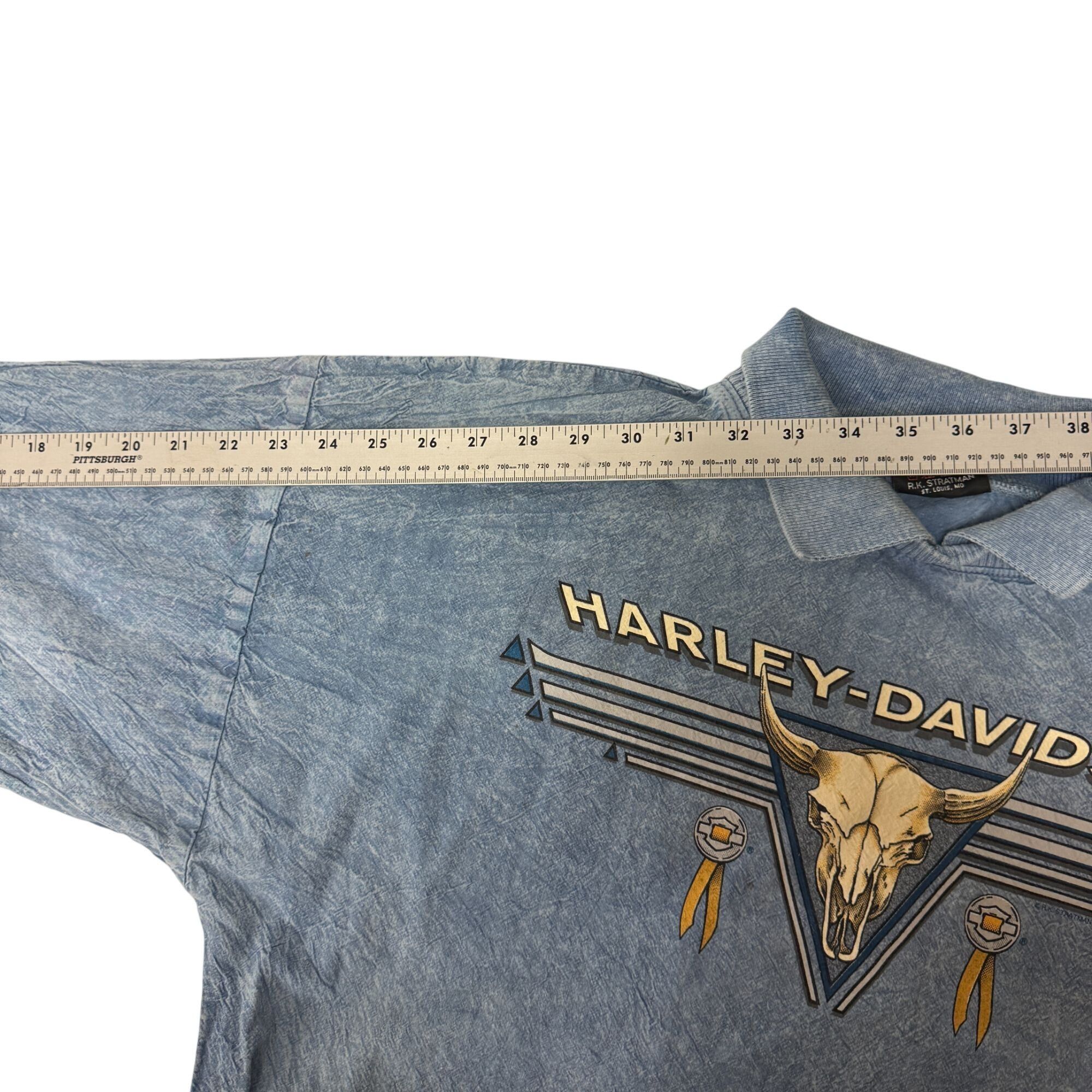 Harley Davidson 90’s H-D Motorcycle RENO Nevada BIKER Stone Wash PULLOVER M Size US M / EU 48-50 / 2 - 9 Thumbnail