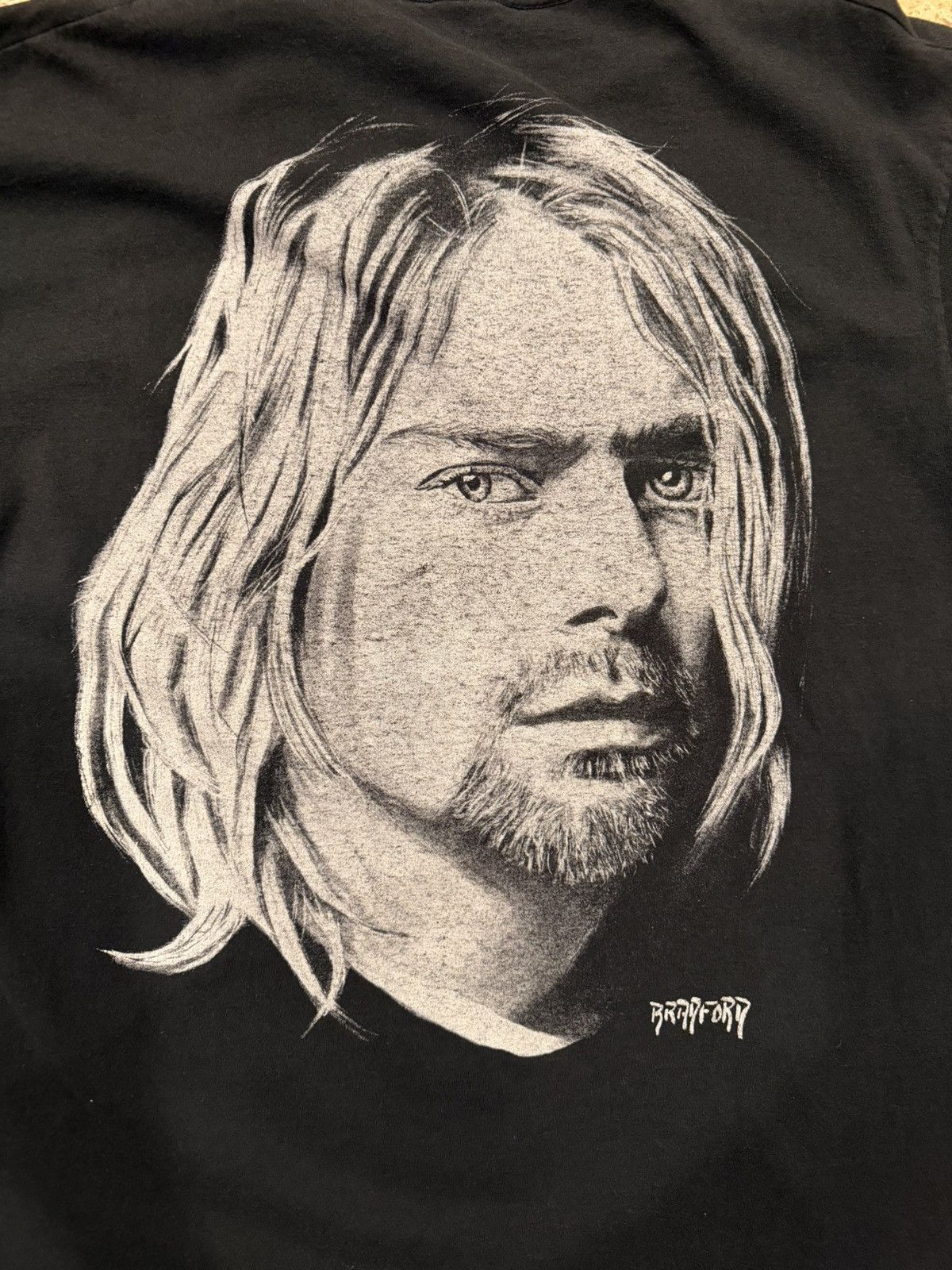 Vintage Vintage Kurt Cobain Nirvana Memorial Big Face / Patches Tee Size US XL / EU 56 / 4 - 13 Thumbnail