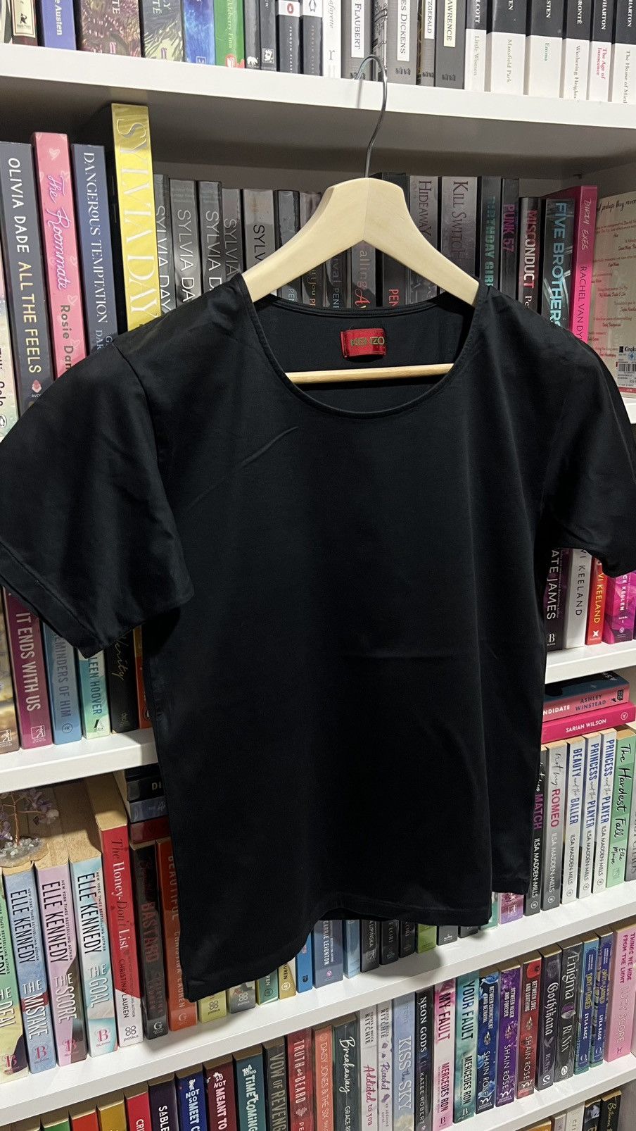 Vintage Kenzo Paris Black Plain Tee, Women's (Size M) — image 2 of 6