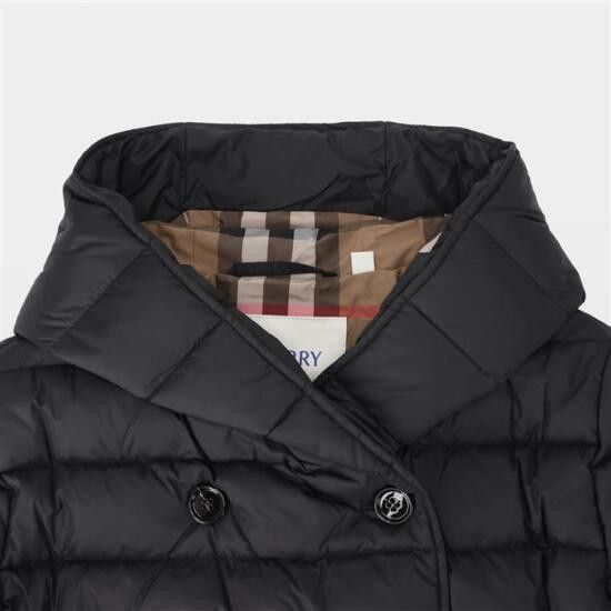 Burberry o1w1db10326 Hooded Padded Down Coat in Black Size XL / US 12-14 / IT 48-50 - 3 Thumbnail