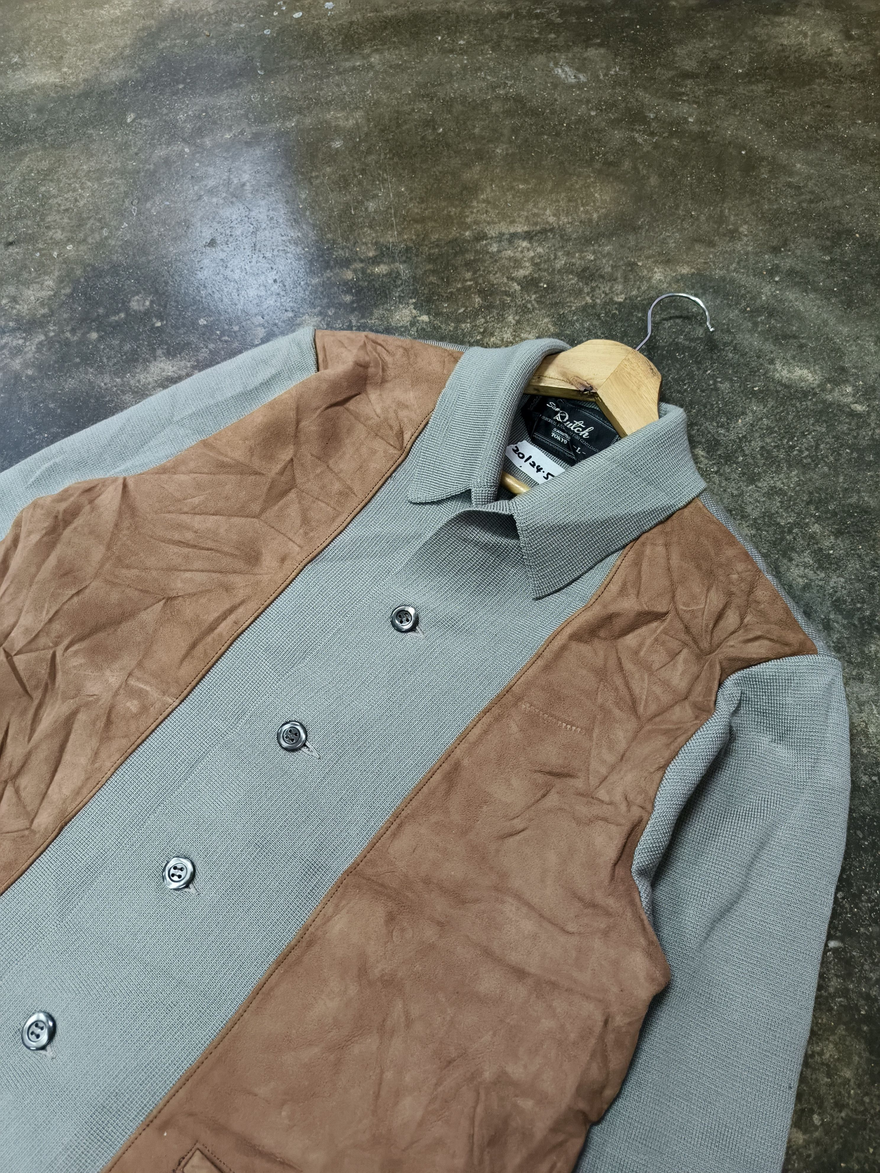 San Dutch Guaranteed Tokyo Classic Retro Knit Jacket Leather