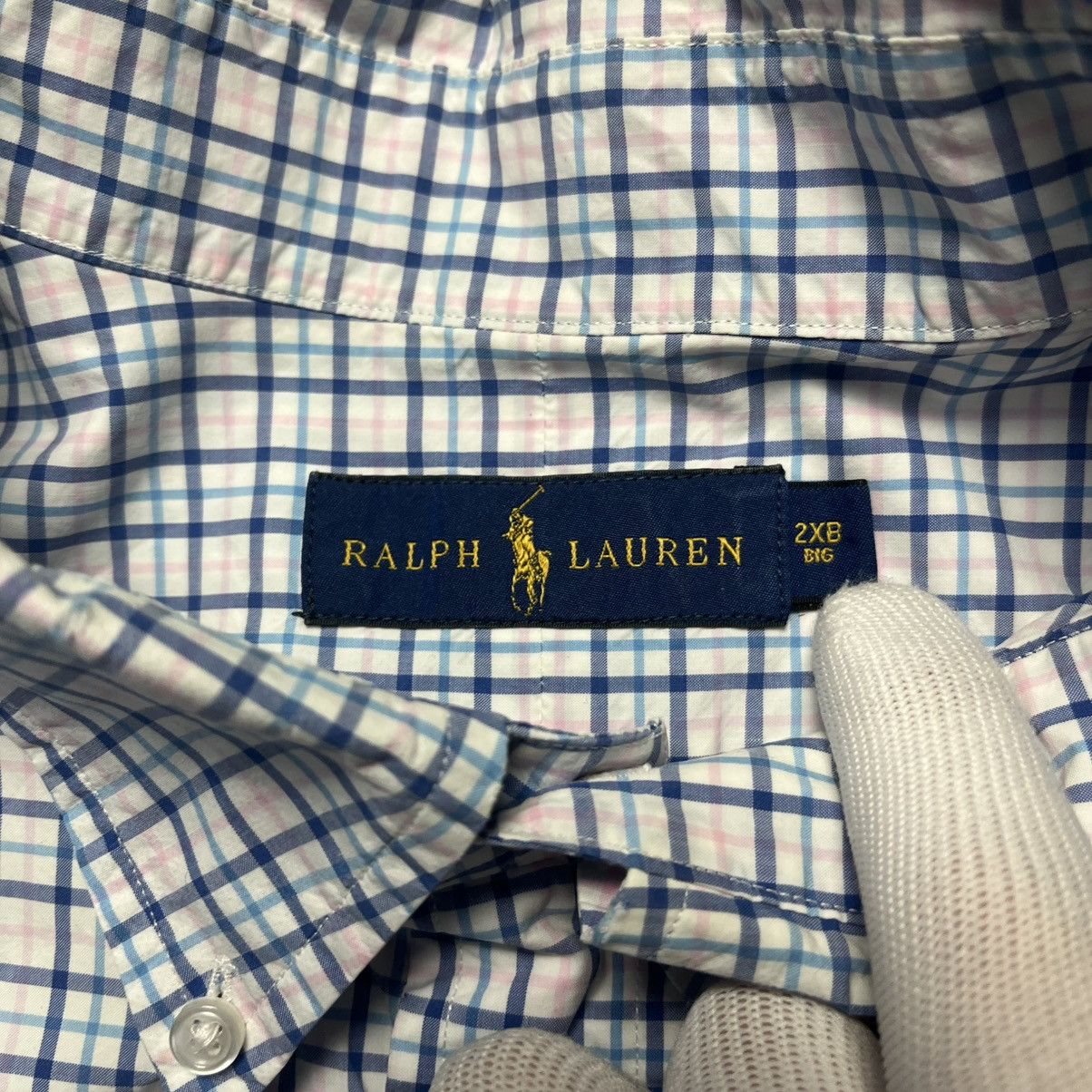 Polo Ralph Lauren × Vintage Ralph Lauren Checkered Shirt Button Down Short Sleeve Luxury Size US XXL / EU 58 / 5 - 4 Thumbnail