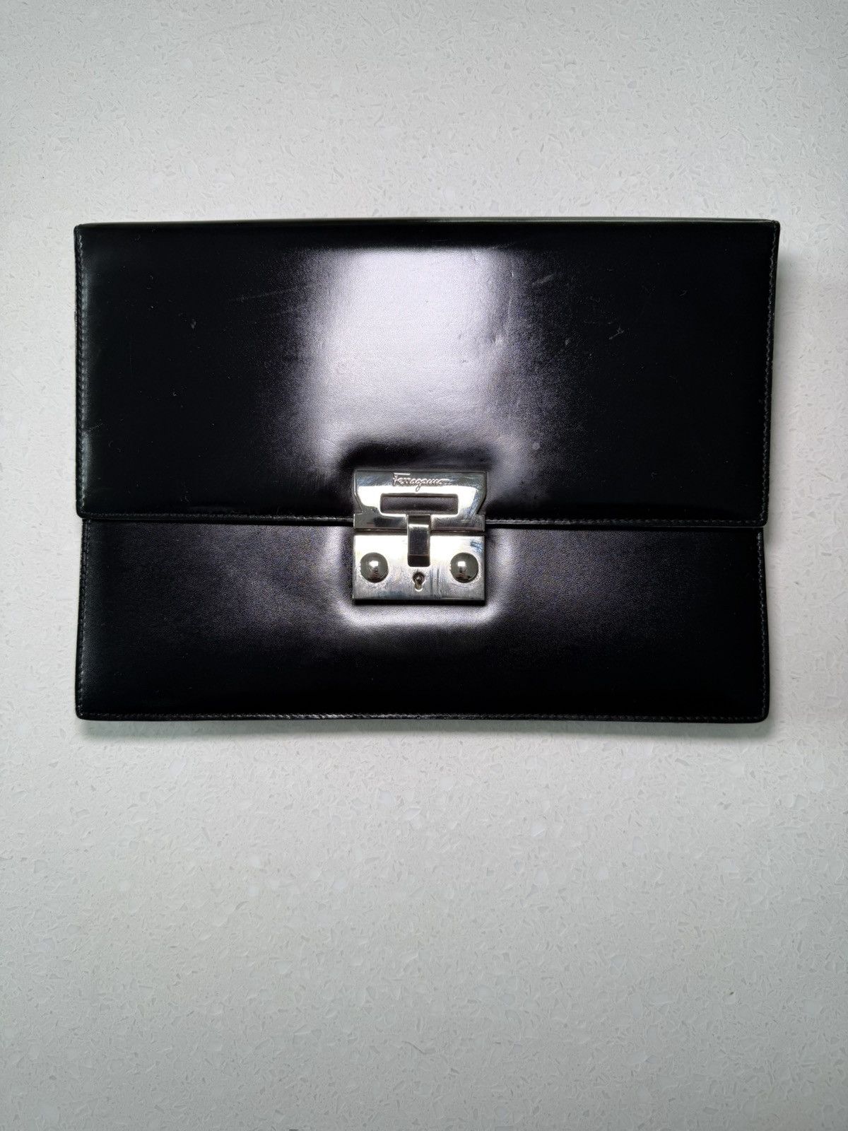 Ferragamo Black Leather Second Bag