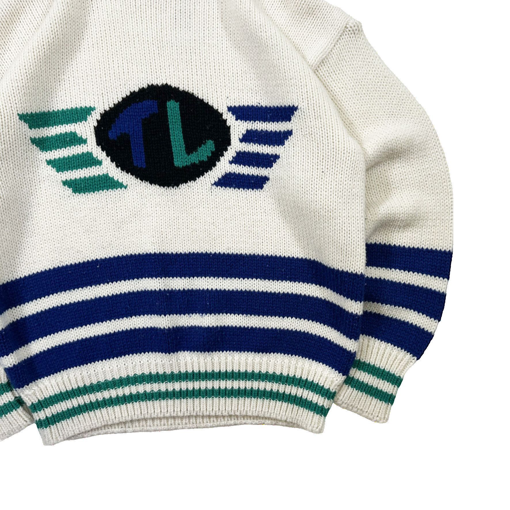 Vintage Vintage 90s TL One of a Kind Knit Sweater Size US L / EU 52-54 / 3 - 3 Thumbnail