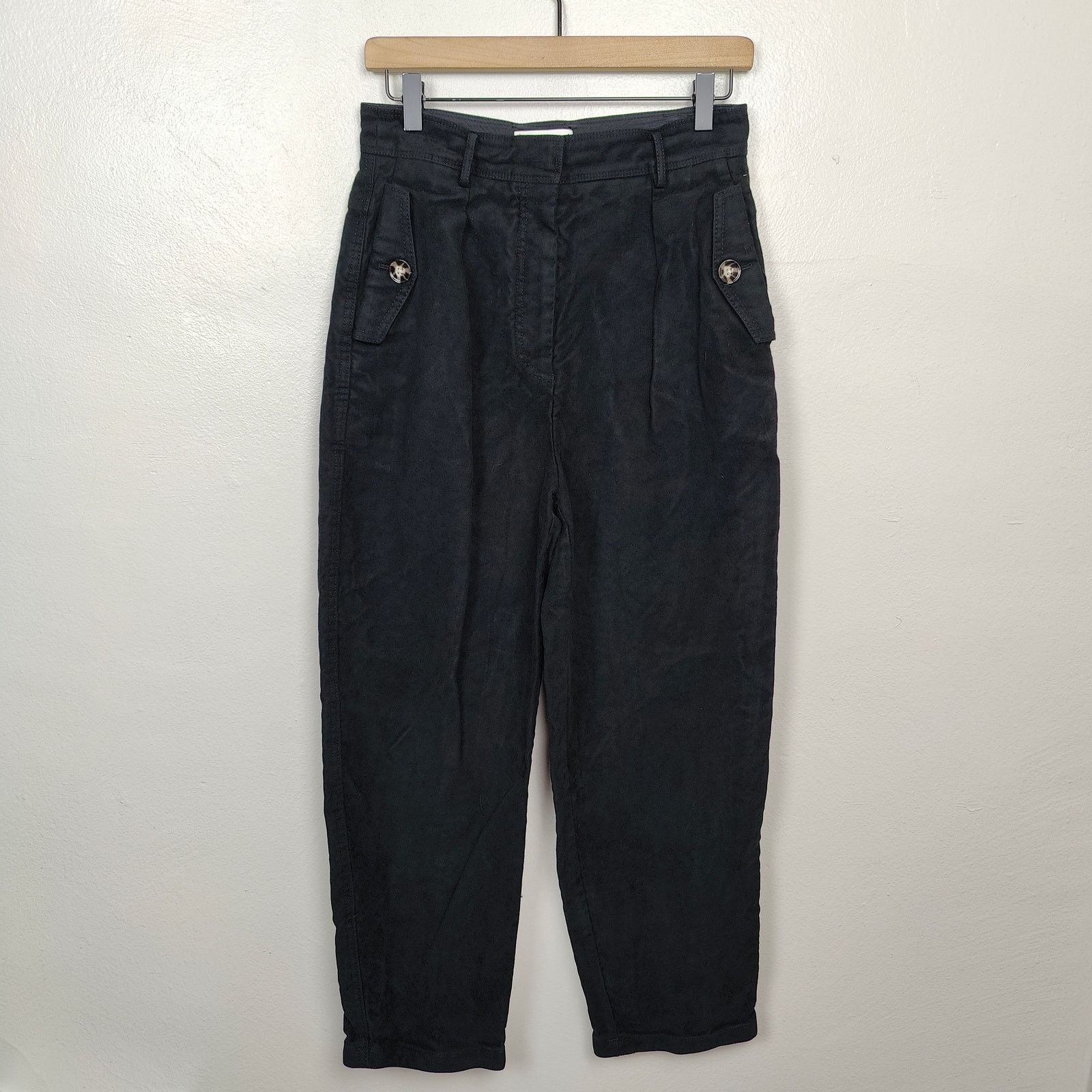 Aritzia Aritzia Babaton Pants Pants Womens 6 Black Satin Barrel Size 28" / US 6 / IT 42 - 1 Thumbnail