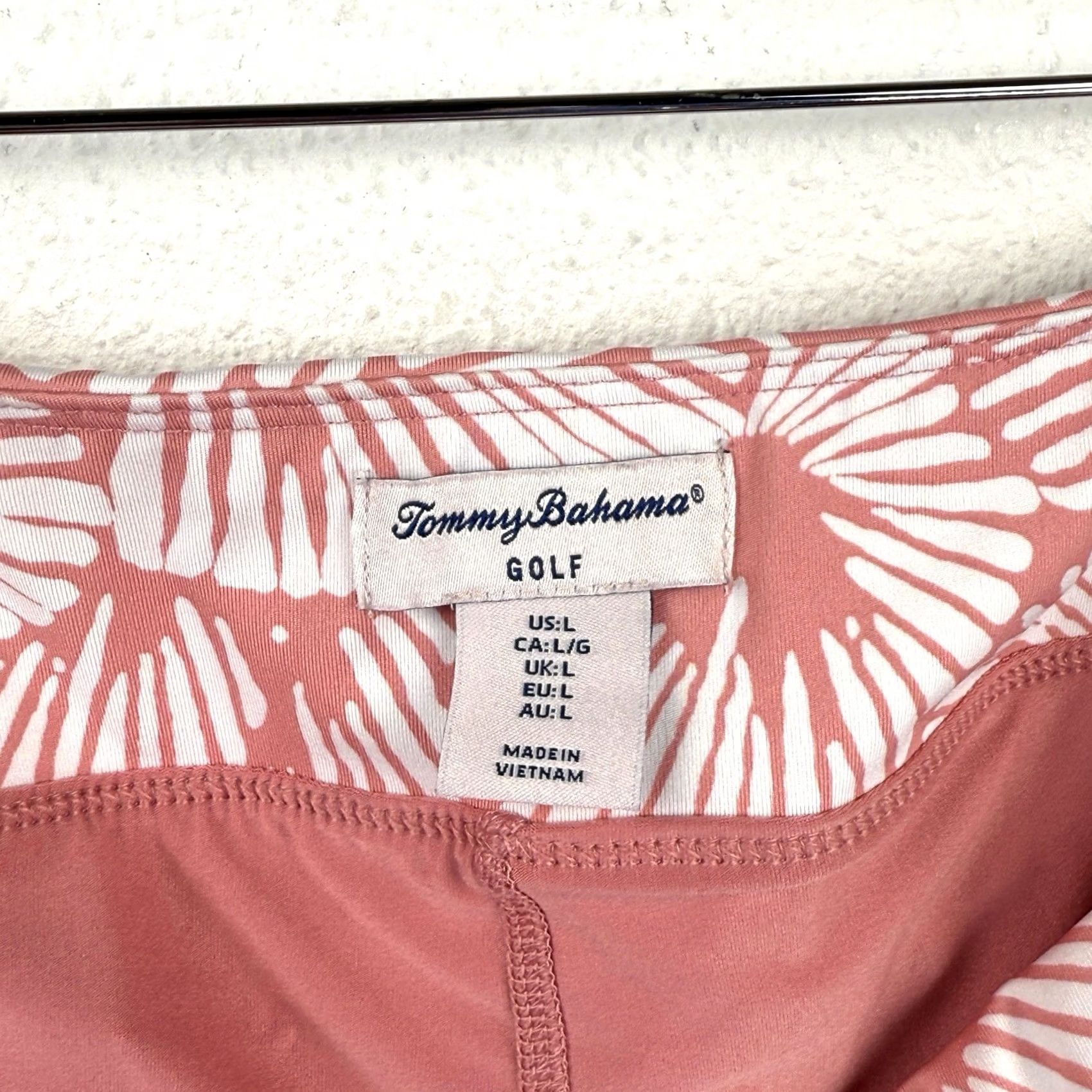 Tommy Bahama Tommy Bahama Skort Womens L Floral Pink White Stretch Casual Travel Size 36" / US 14 / IT 50 - 2 Thumbnail