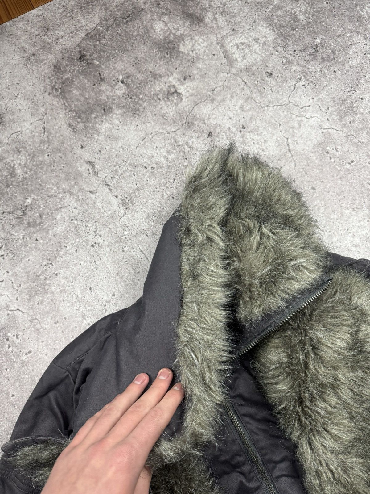 If Six Was Nine Y2K Asymmetrical Fur Zip Jacket Japanese LGB Style Opium Size S / US 4 / IT 40 - 4 Thumbnail