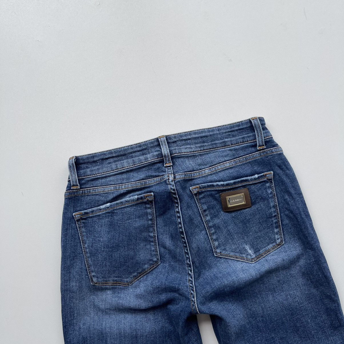 Dolce & Gabbana Dolce & Gabbana Distressed Slim Fit Straight Jeans Blue Size 28" / US 6 / IT 42 - 6 Thumbnail