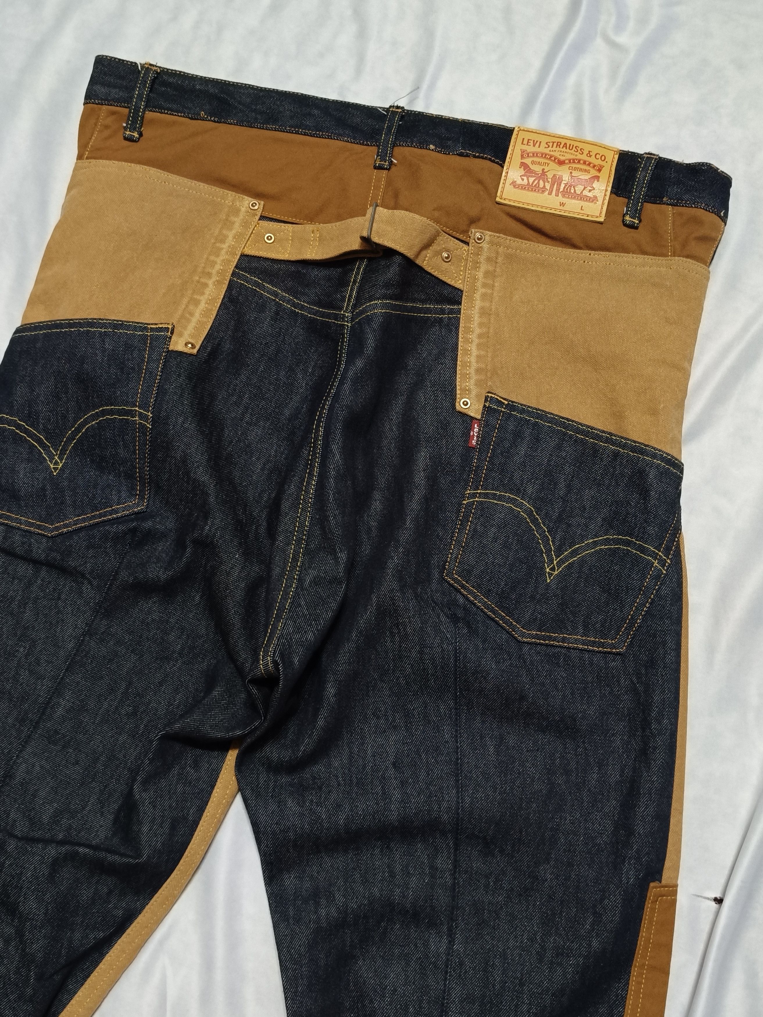 Junya Watanabe × Levi's Cotton Denim × Cotton Canvas Work Pants Jeans Collaboration Size US 40 / EU 56 - 8 Thumbnail