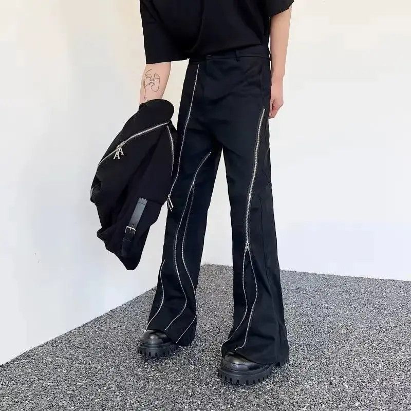 Japanese Brand Multi zipper flared y2k pants trousers Size US 32 / EU 48 - 6 Thumbnail