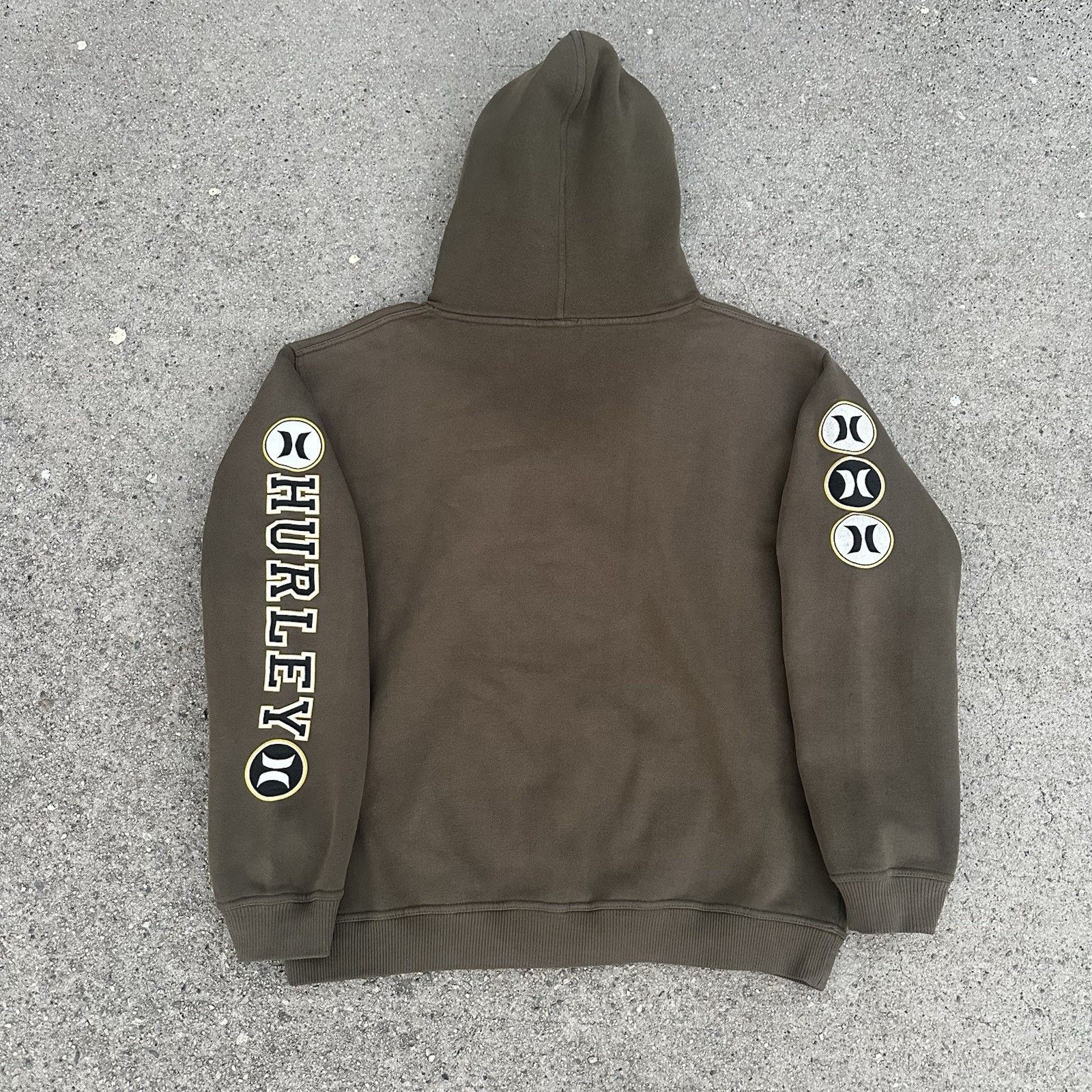 Hurley × Vintage Vintage 1999 Hurley International Green Hoodie Surf Y2K Size US L / EU 52-54 / 3 - 3 Thumbnail