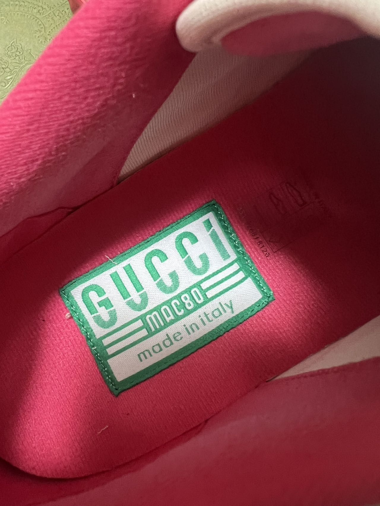 Gucci Gucci MAC80 Sneaker 'Off White Pink' 749909-AAB79-9152 Size US 10 / IT 40 - 6 Thumbnail