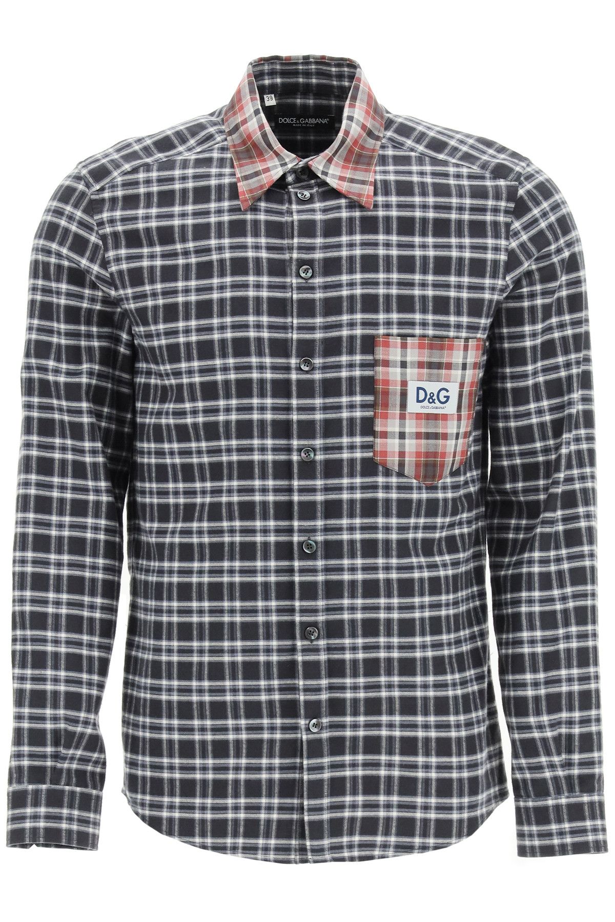 image of Dolce Gabbana Tartan Flannel Shirt in Quadri Check Tartan, Men's (Size Medium)