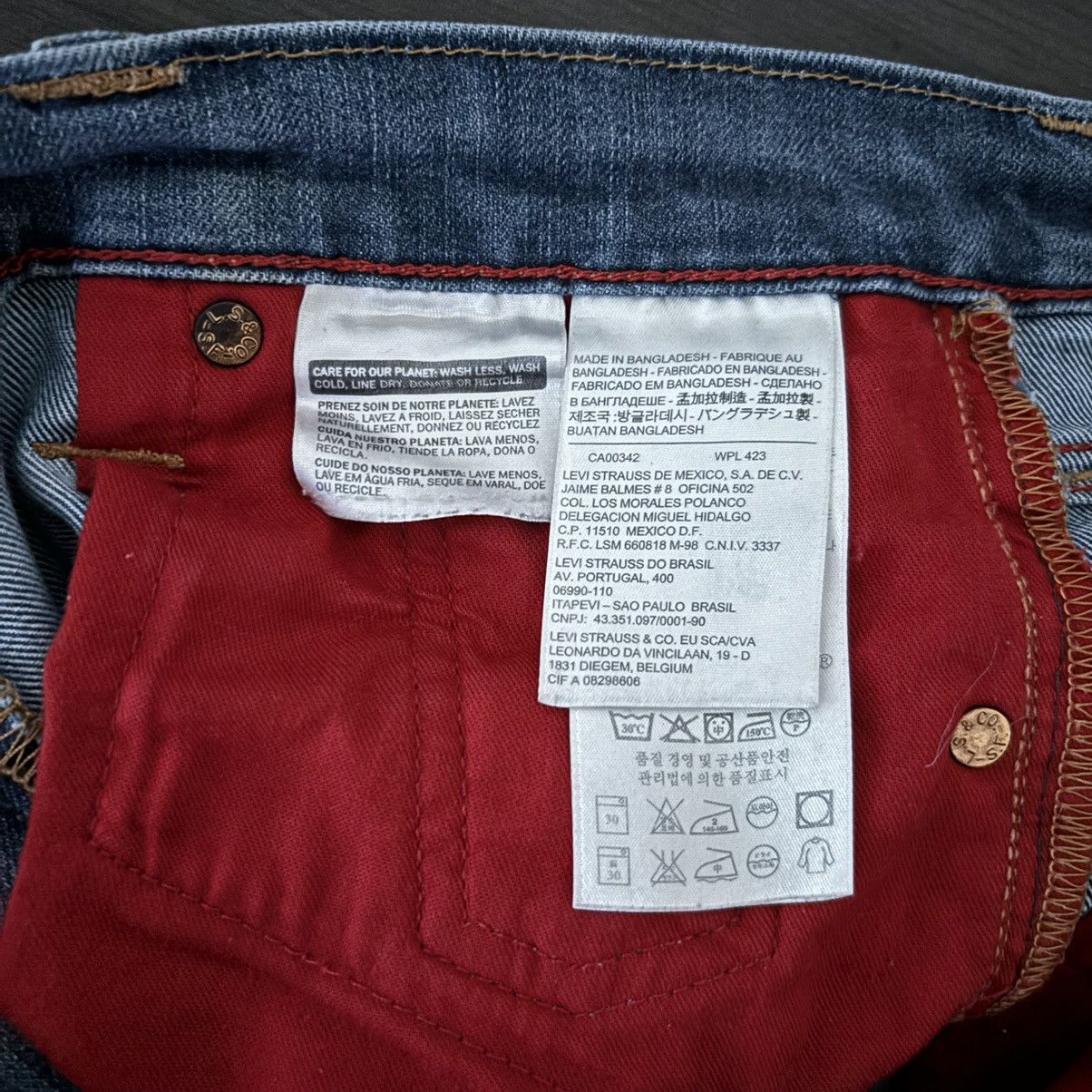Levi's Levi's 504 Dirt Washed Blue Slim Fit Denim Jeans Size US 31 - 8 Thumbnail
