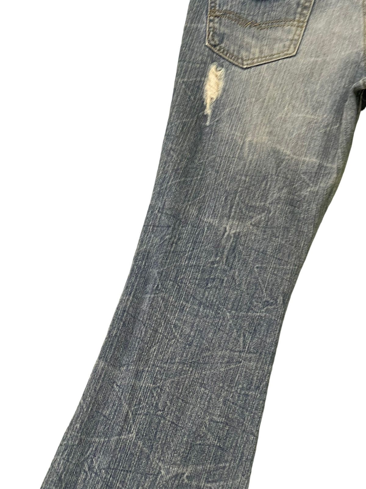 Japanese Brand Flare Jeans Colza Faded Distress Boot Cut 8🟦0 Size US 30 / EU 46 - 16 Thumbnail