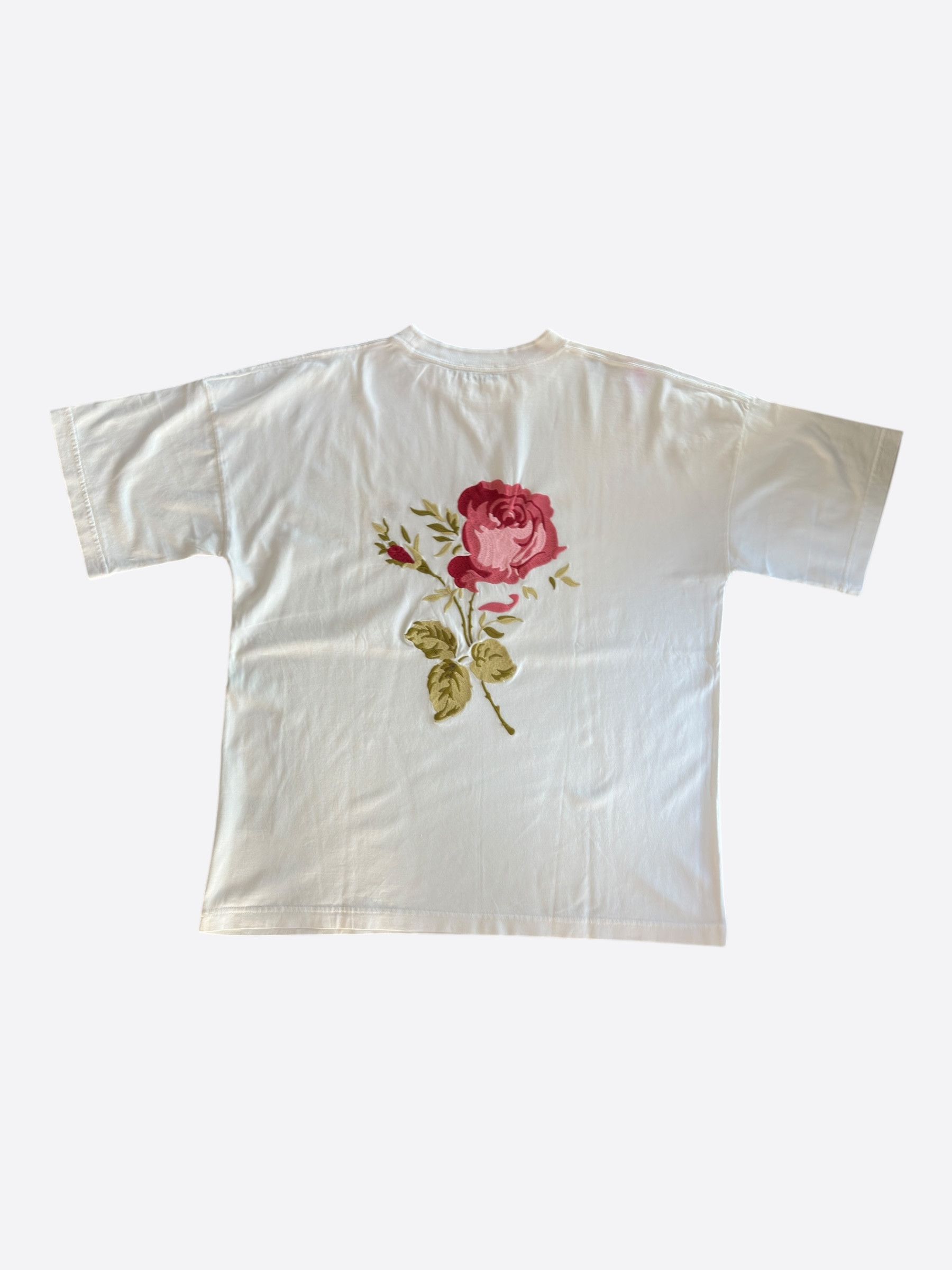 Dior Dior Jardin White & Red Flower Logo Embroidered T-Shirt Size US M / EU 48-50 / 2 - 2 Thumbnail