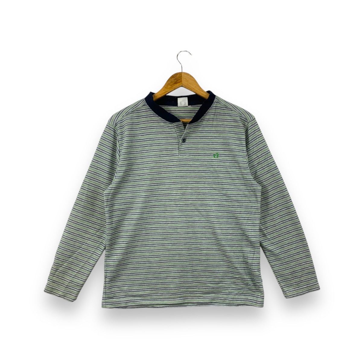 Hang Ten Vintage HANG TEN HAWAII Striped Henley Tee Shirt Top Size US M / EU 48-50 / 2 - 1 Thumbnail