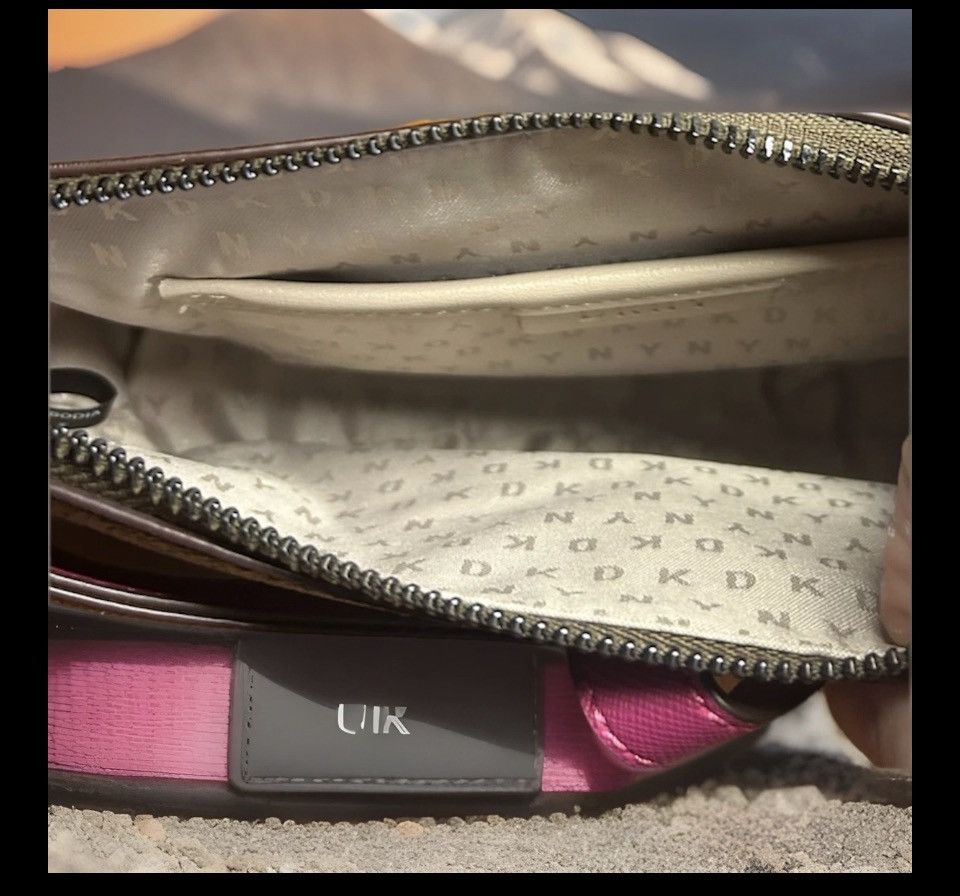 DKNY DKNY Chino Monogrammed Cross Body Purse W Pink Closer Size ONE SIZE - 2 Thumbnail