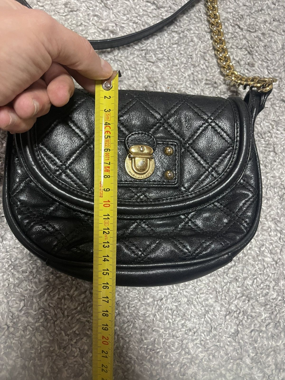 Marc Jacobs Marc Jacobs vintage black leather quitled gold small bag Size ONE SIZE - 21 Thumbnail