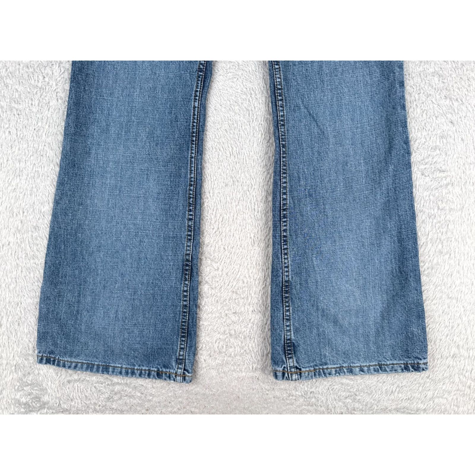 Denime Authentic Jeanswear Jeans Blue Denim Flared 30x31 100% Cotton Mid Rise Womens Jeanswear Buckle Bke Pair with Pockets Size 30" / US 8 / IT 44 - 2 Thumbnail
