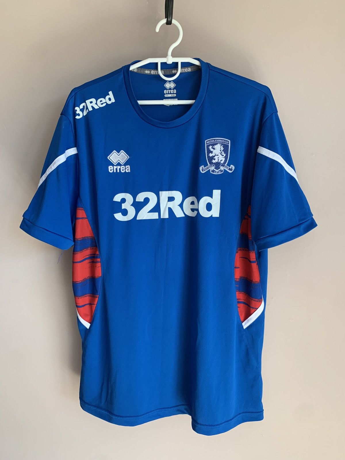 Errea Middlesbrough Football Shirt Errea Soccer Jersey Size XXL Size US XXL / EU 58 / 5 - 1 Thumbnail