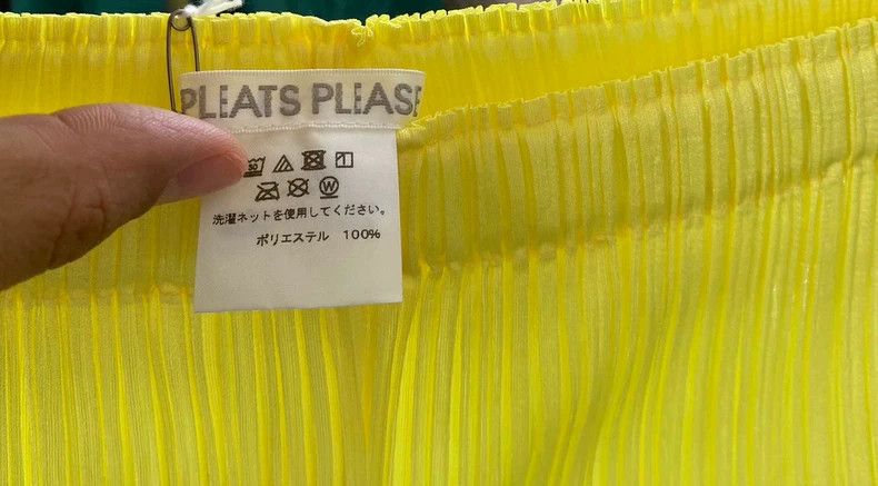 Issey Miyake Issey Miyake size:2 Yellow pleated wide-leg casual pants Size 31" - 3 Thumbnail