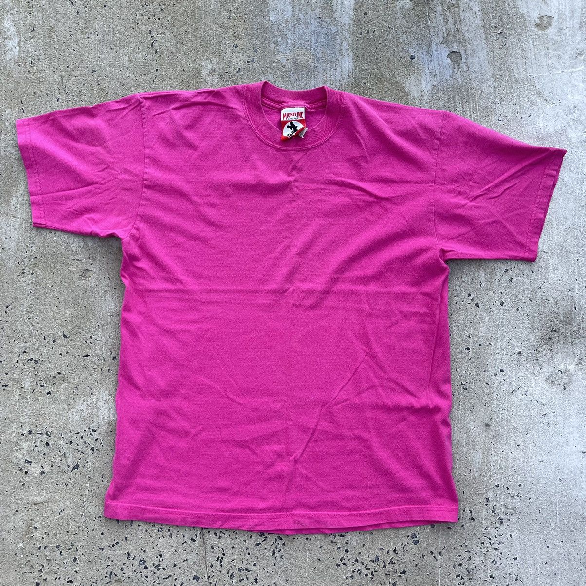 Mickey & Co. Vintage 90s MICKEY & Co Pink Blank Shirt Size US L / EU 52-54 / 3 - 1 Thumbnail