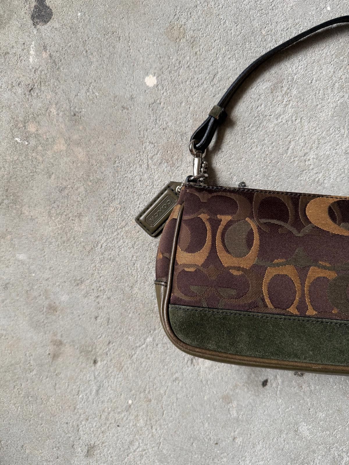Coach Coach Y2K Demi Suede Shoulder Bag Green/Brown Size ONE SIZE - 6 Thumbnail