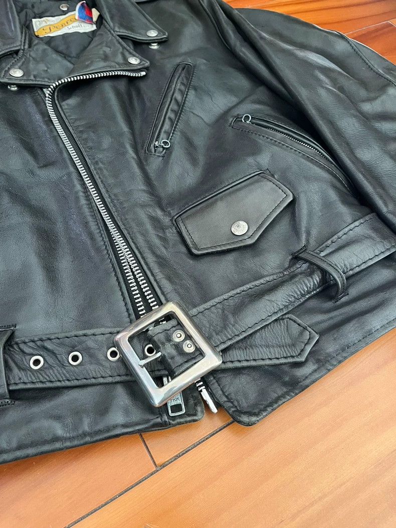 Schott Schott 618 Leather Jacket Size US XXS / EU 40 - 4 Thumbnail