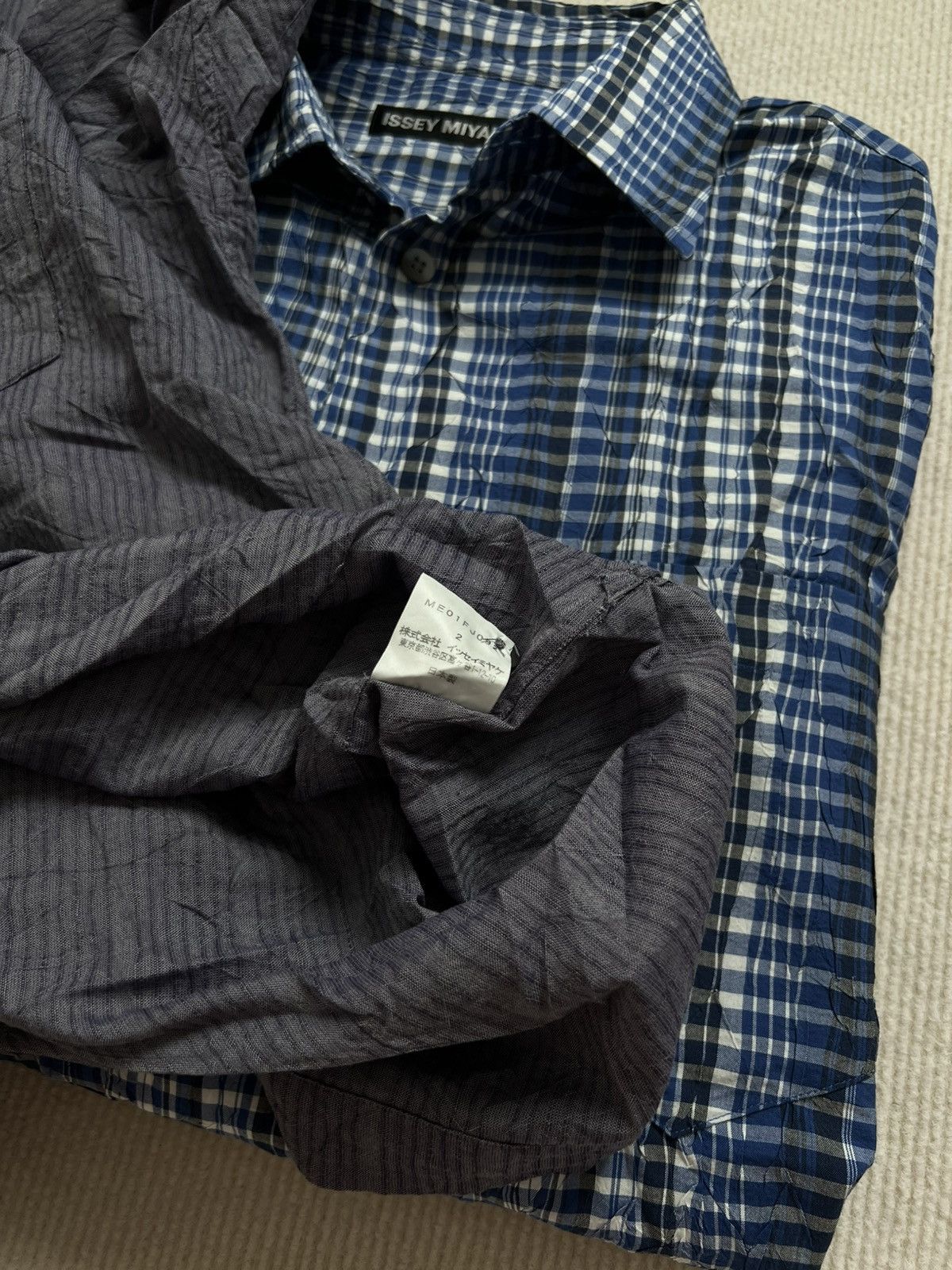 Vintage Issey Miyake textured shirt Size US L / EU 52-54 / 3 - 6 Thumbnail