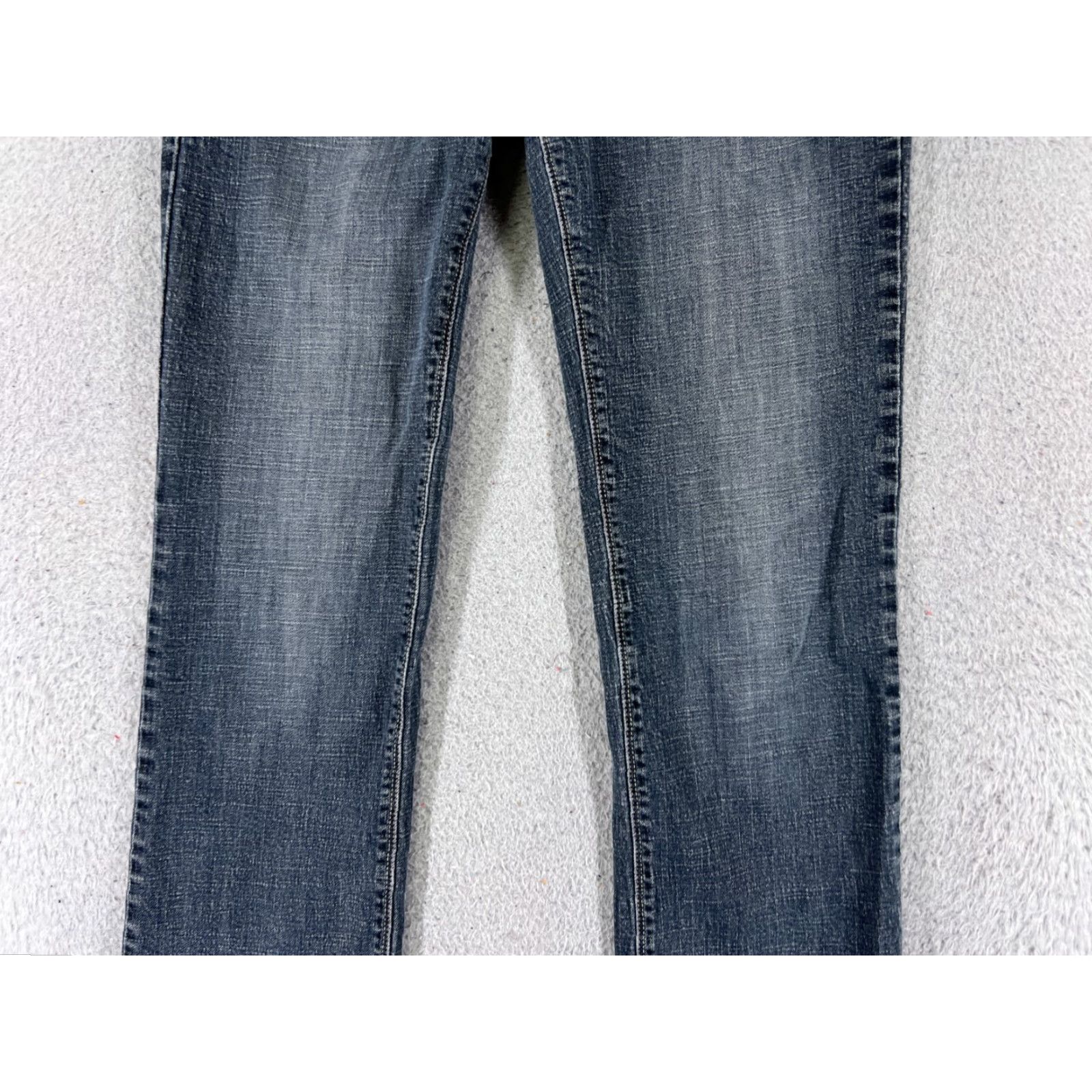Guess G By Guess Jeans Womens Bootcut Denim Gray 29x30 Low Rise With Embellished Bling Logo Button Size 29" - 3 Thumbnail