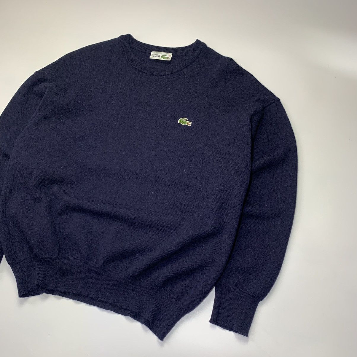 Other 🇫🇷 Vintage 90s Lacoste Chemise Wool Sweater made in France Size US M / EU 48-50 / 2 - 3 Thumbnail
