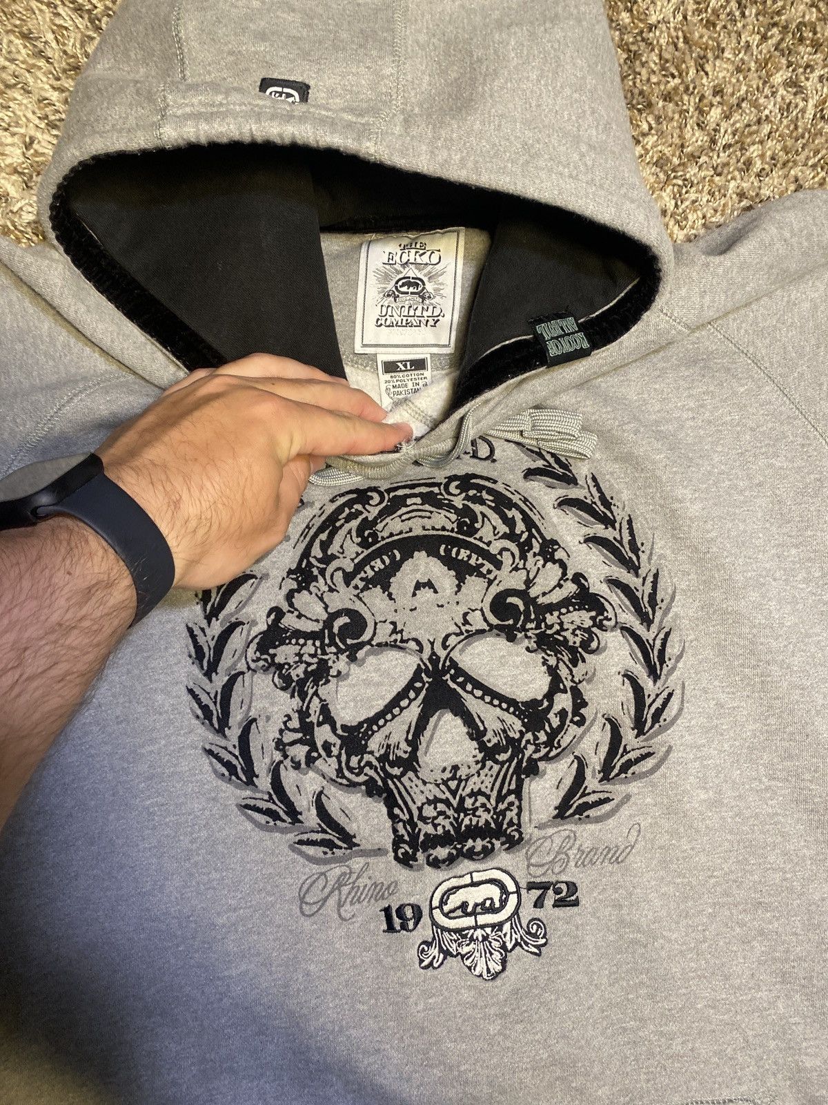Ecko Unltd. × Vintage Ecko Unlimited skull hoodie Size US XL / EU 56 / 4 - 2 Thumbnail