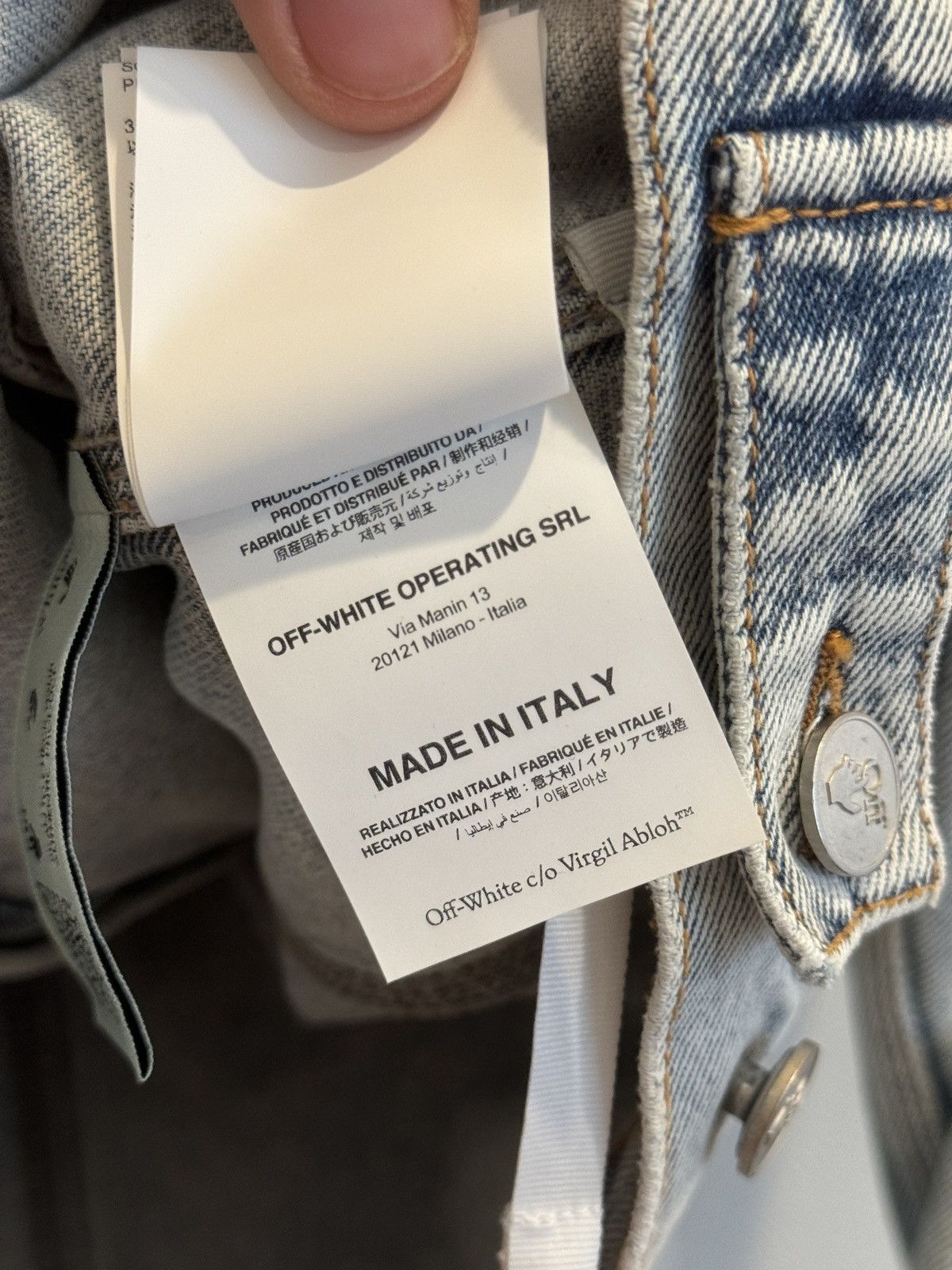 Off-White 1 of 10 Mykonos Exclusive Off White Denim Jacket Size US XS / EU 42 / 0 - 14 Thumbnail