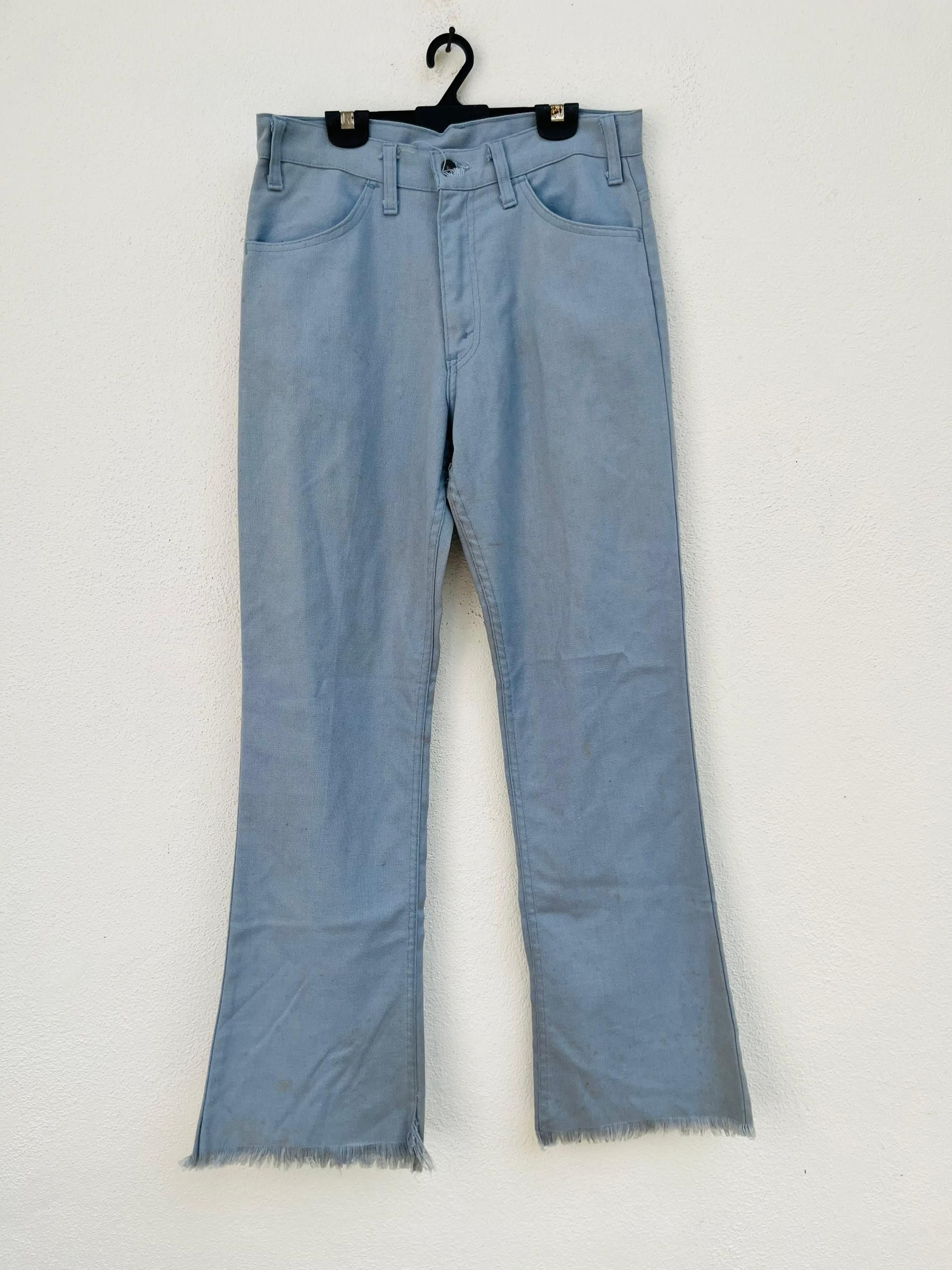 Levi's Vintage Clothing × Vintage Vintage 80s Levis Sta Press Boot Cut Sky Blue Pant Size US 30 / EU 46 - 1 Thumbnail