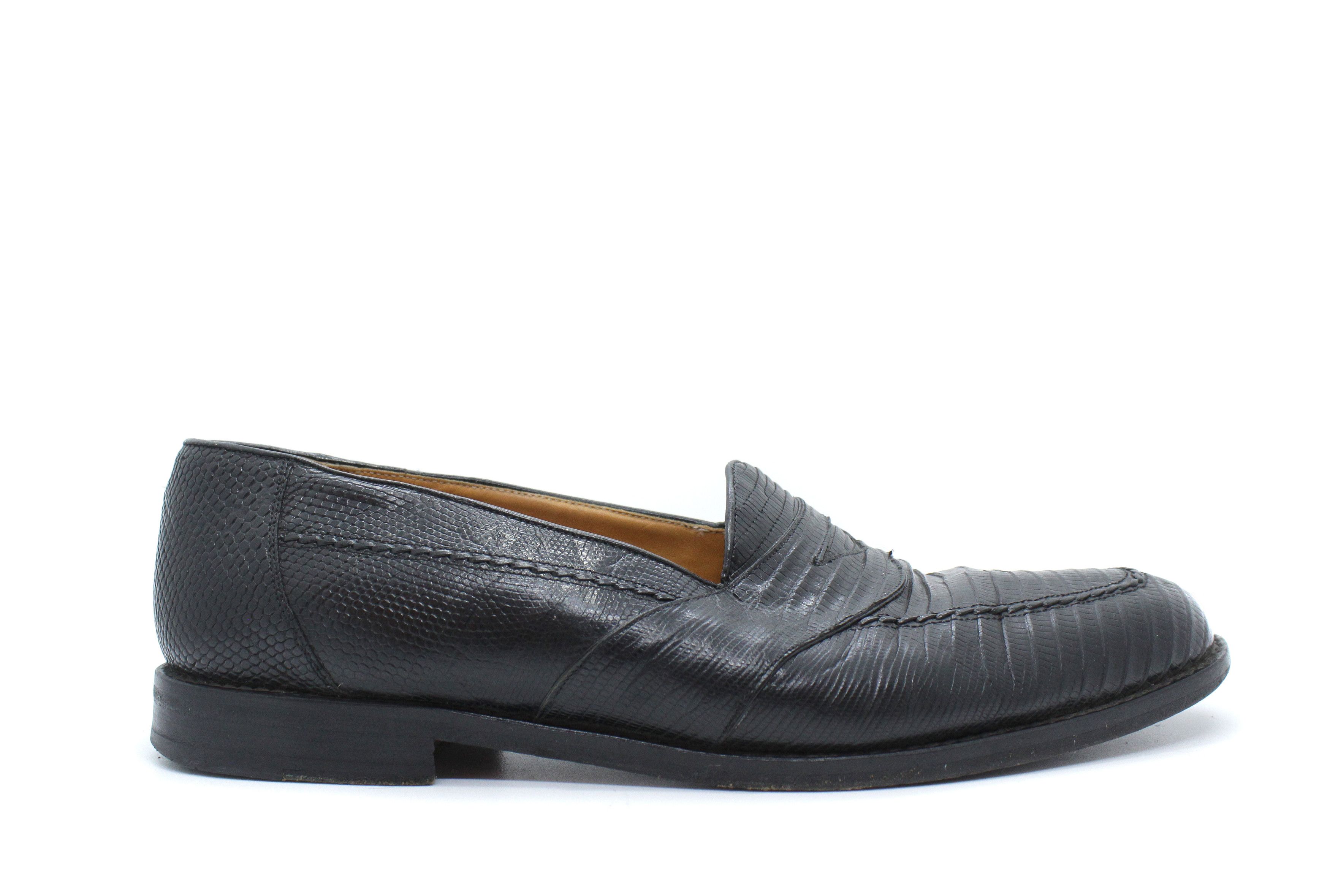 Mezlan Lizard Leather Dress Loafers Size US 10 / EU 43 - 2 Thumbnail