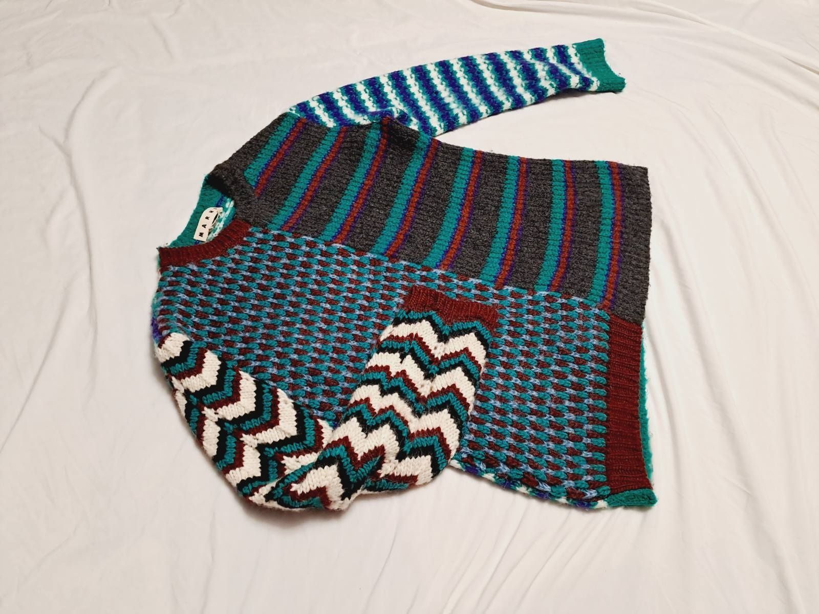 Marni Marni Alpaca Wool Sweater Patch Work Size US XL / EU 56 / 4 - 7 Thumbnail