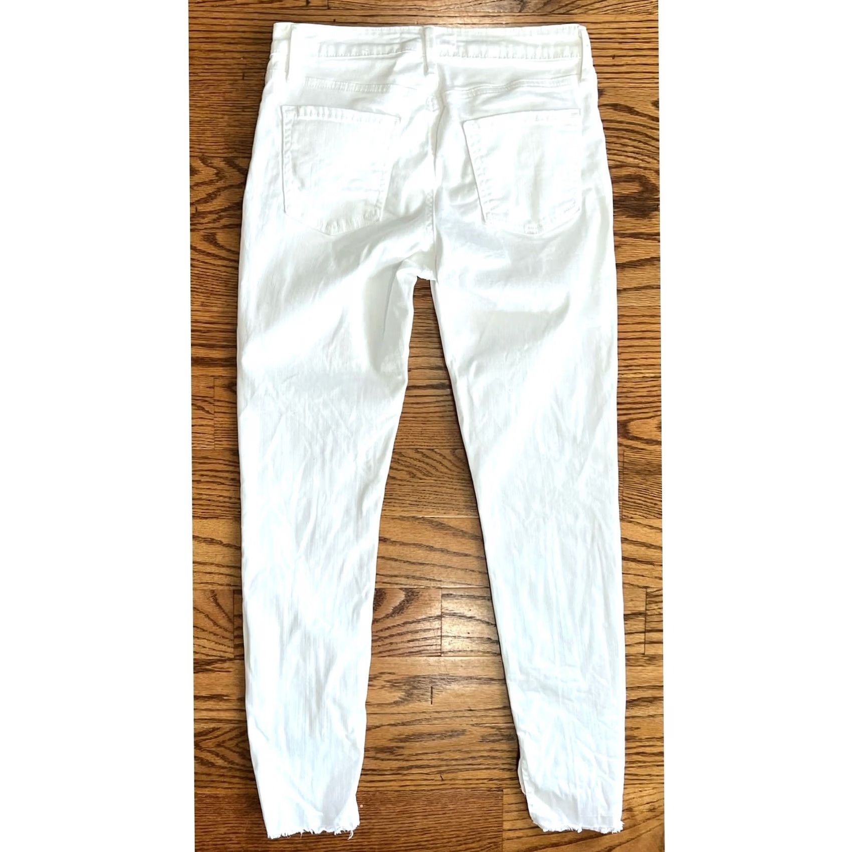 Vintage VINTAGE Just Black Jeans Womens Nadine White Skinny Raw Hem 27 Size 27" / US 4 / IT 40 - 4 Thumbnail