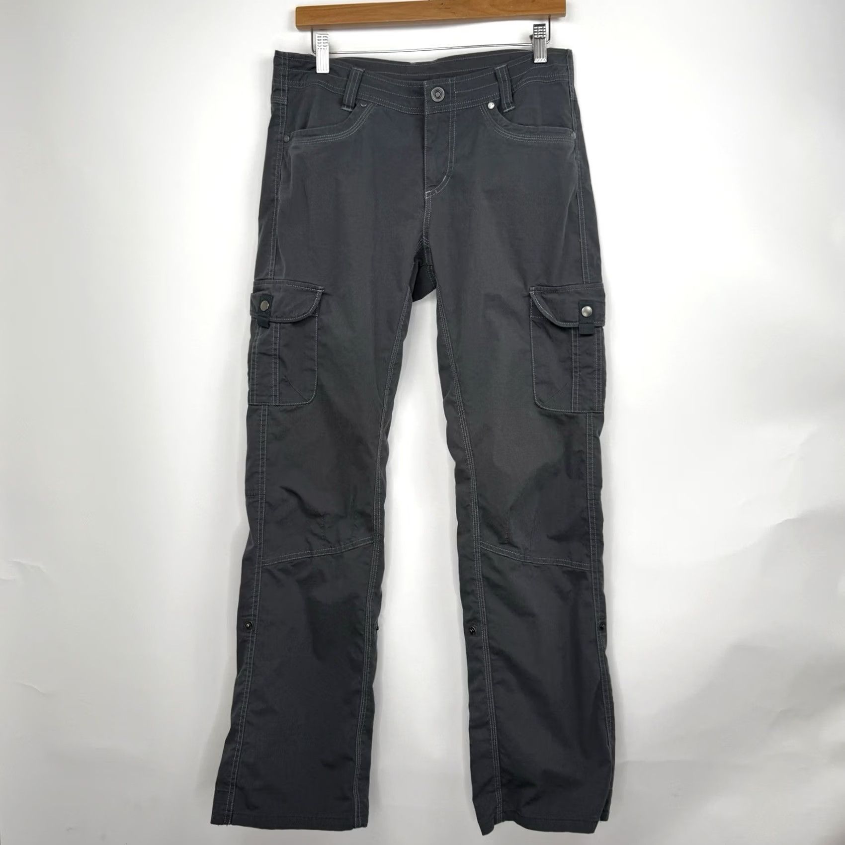 Vintage Kuhl Pants Women 8 Regular Roll Up Cargo Pockets UPF Grey 32x32.5 Size 30" / US 8 / IT 44 - 2 Thumbnail