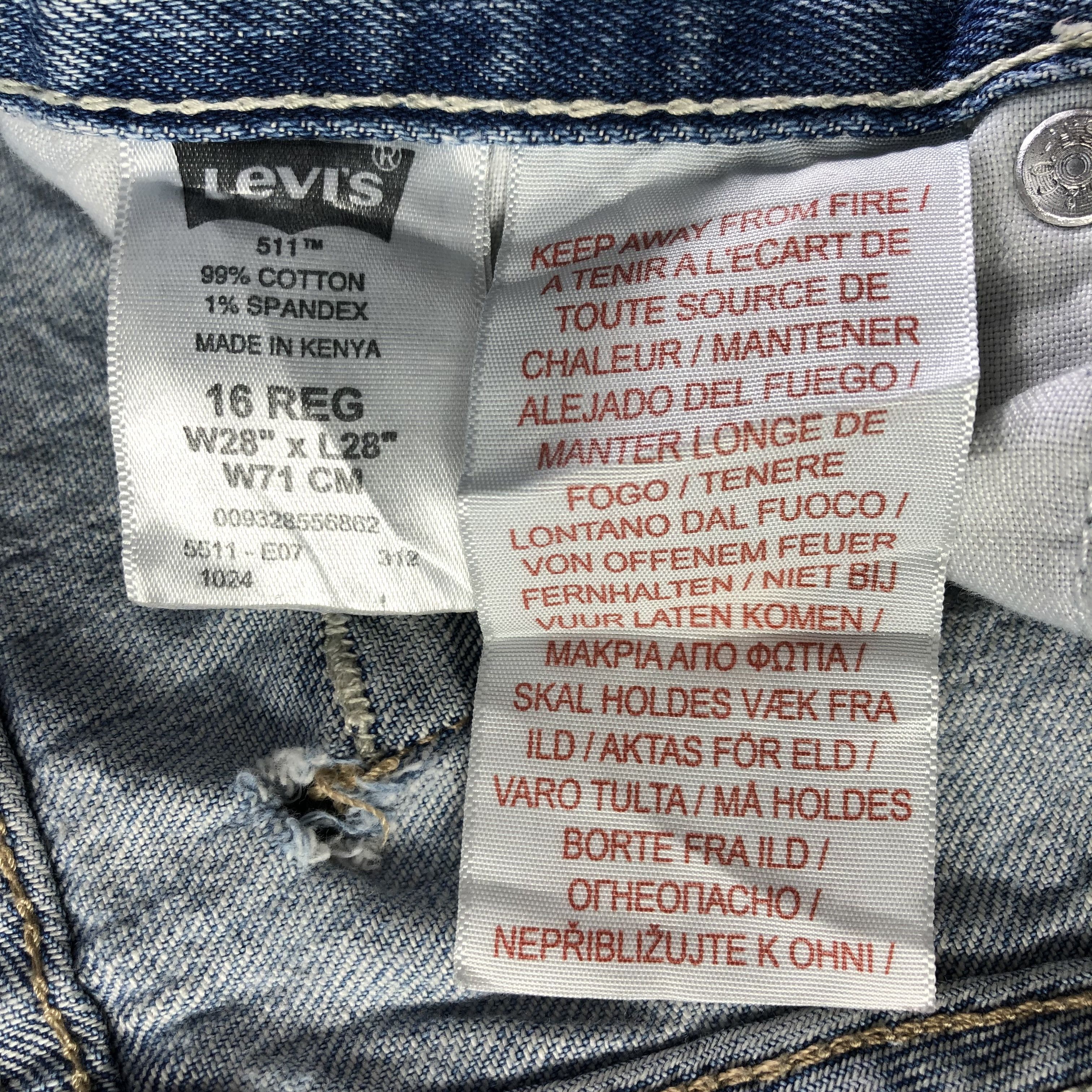 Levi's Vintage Blue Wash Levis 511 Jeans-J3104 Size US 30 / EU 46 - 12 Thumbnail