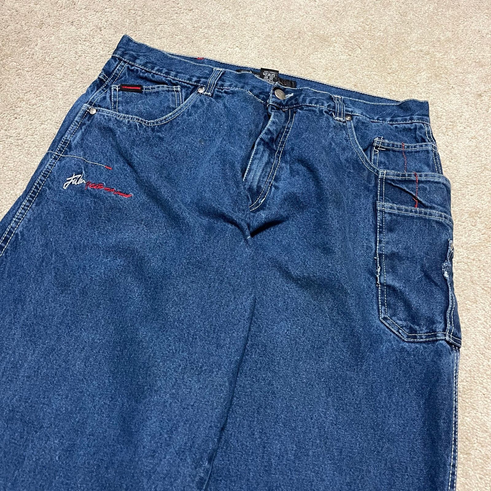 Fubu Fubu Collection Y2K Baggy Skater Wide Leg Blue Jeans 36Wx31L Size US 36 / EU 52 - 3 Thumbnail